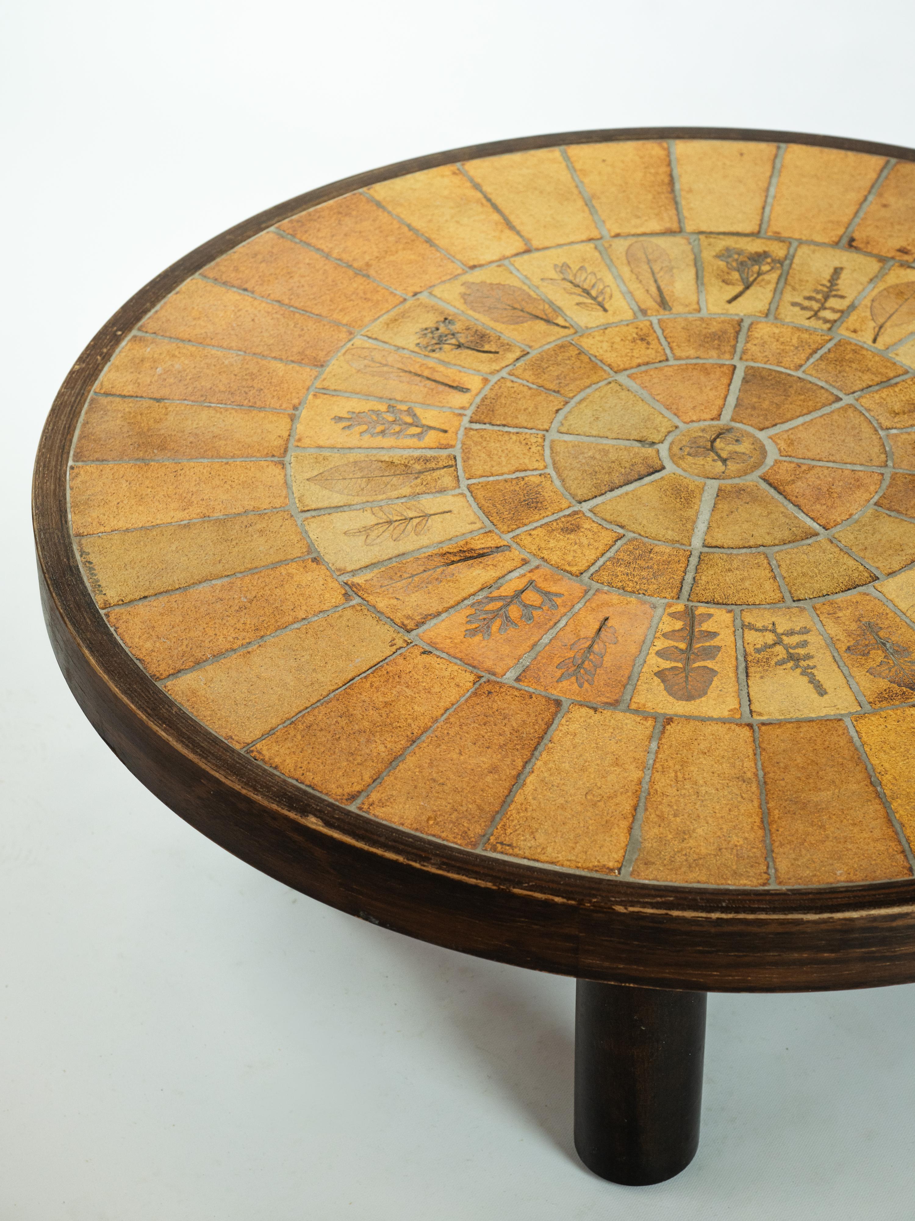 Charmante table basse Herbier de Roger Capron en vente 3