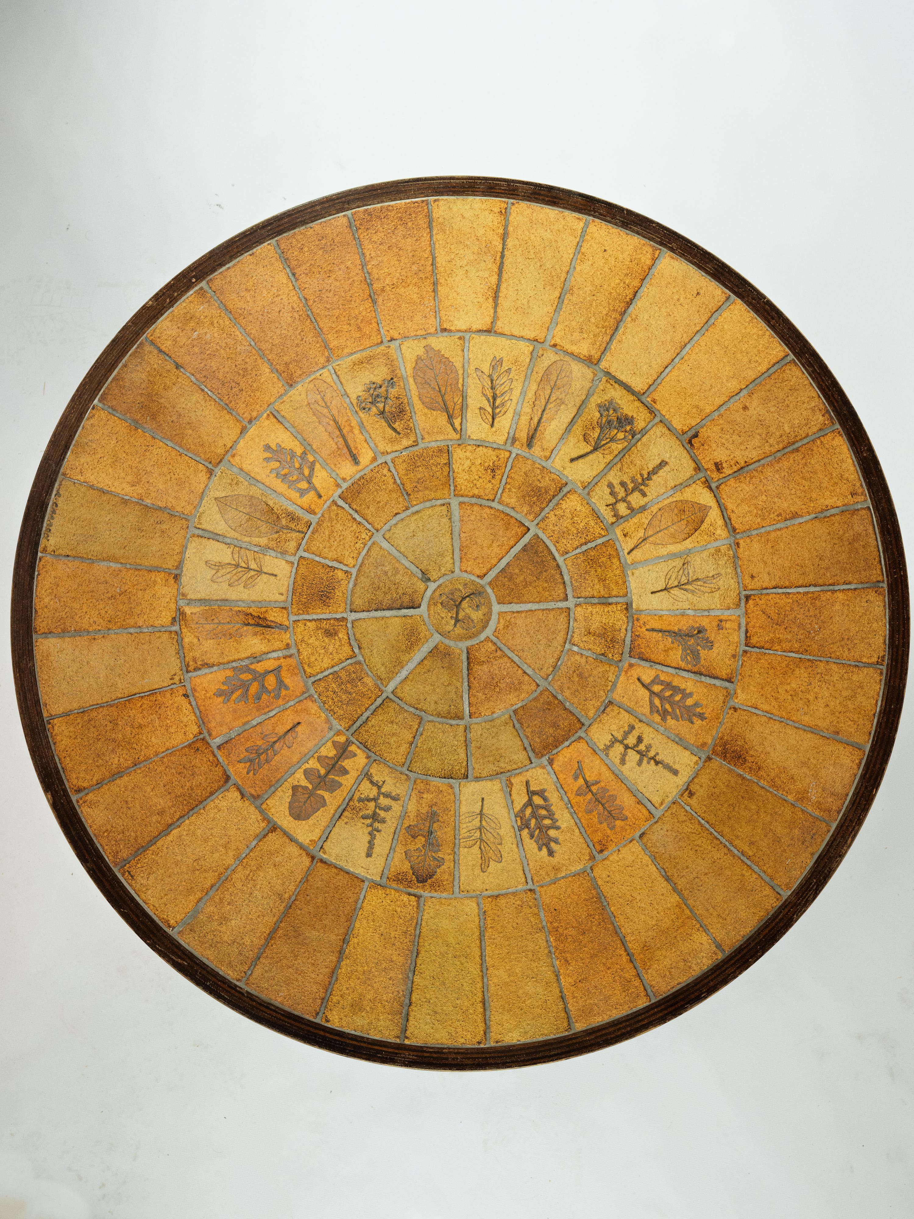 Charmante table basse Herbier de Roger Capron en vente 5