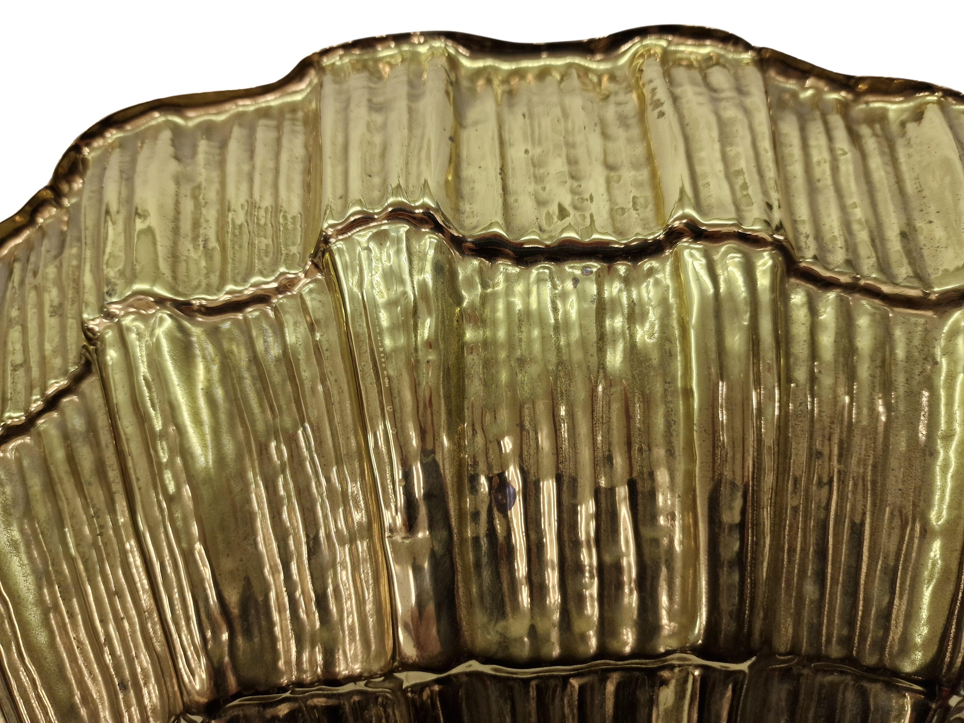 Charming huge table shell lamp, venus, metal, wood, Mid-Century Design, Italy For Sale 2