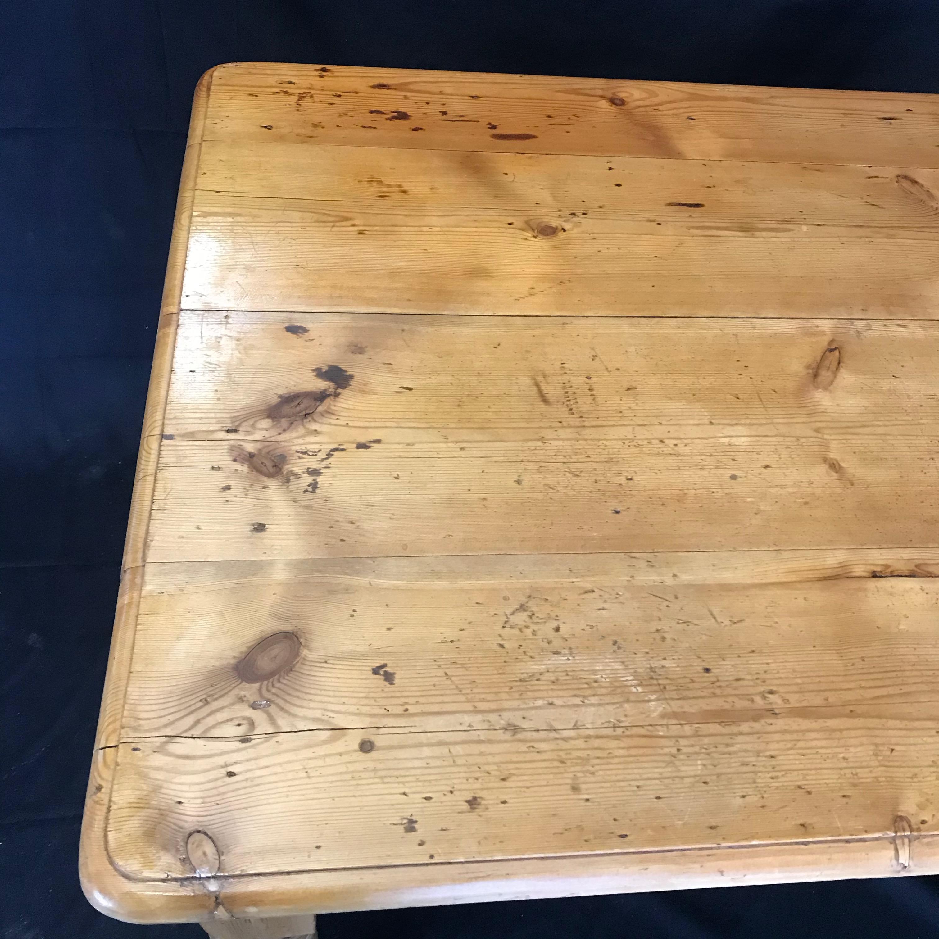 scrubbed pine table