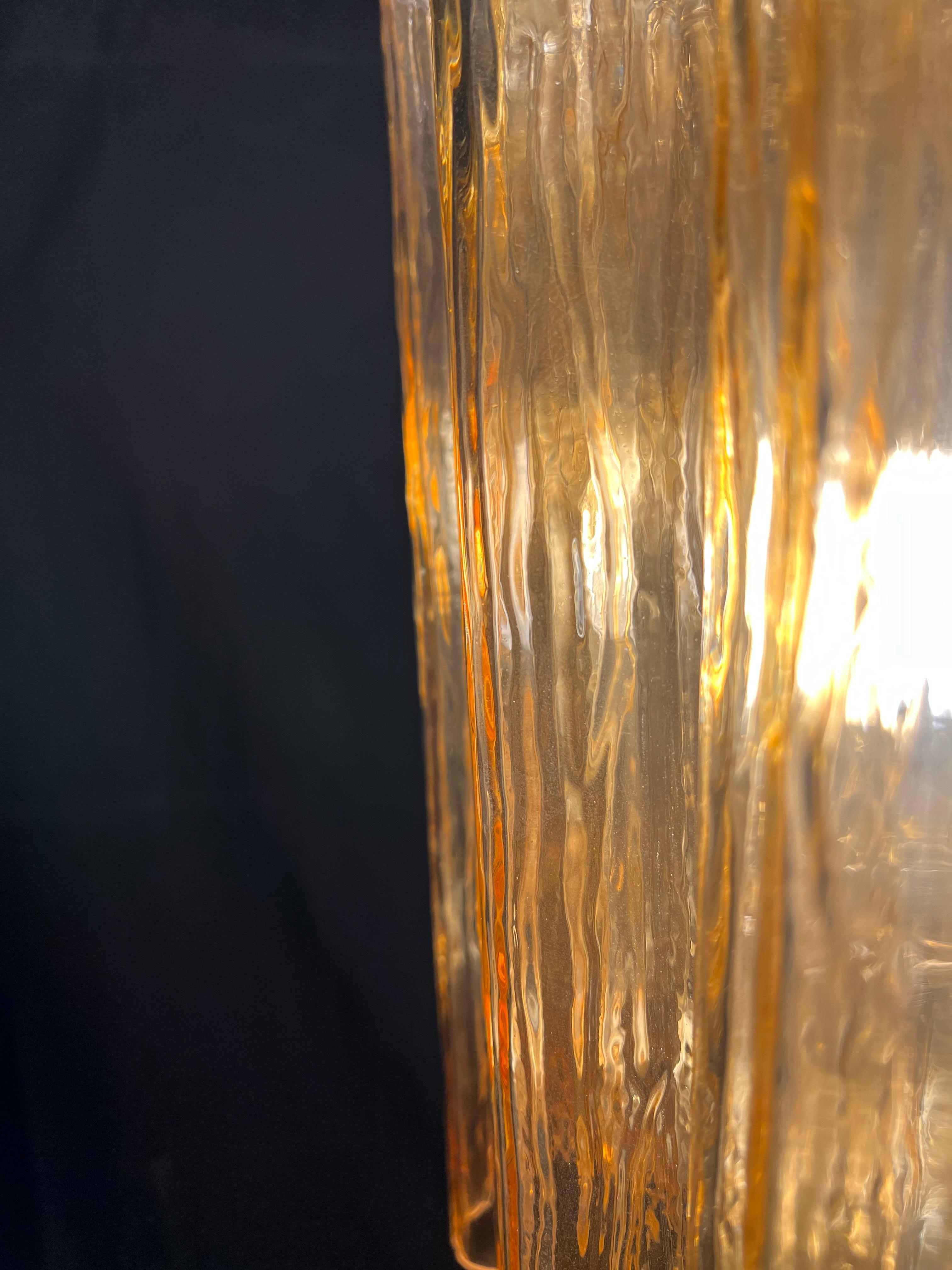 Charming Italian Amber Chandelier by Valentina Planta. Murano For Sale 4