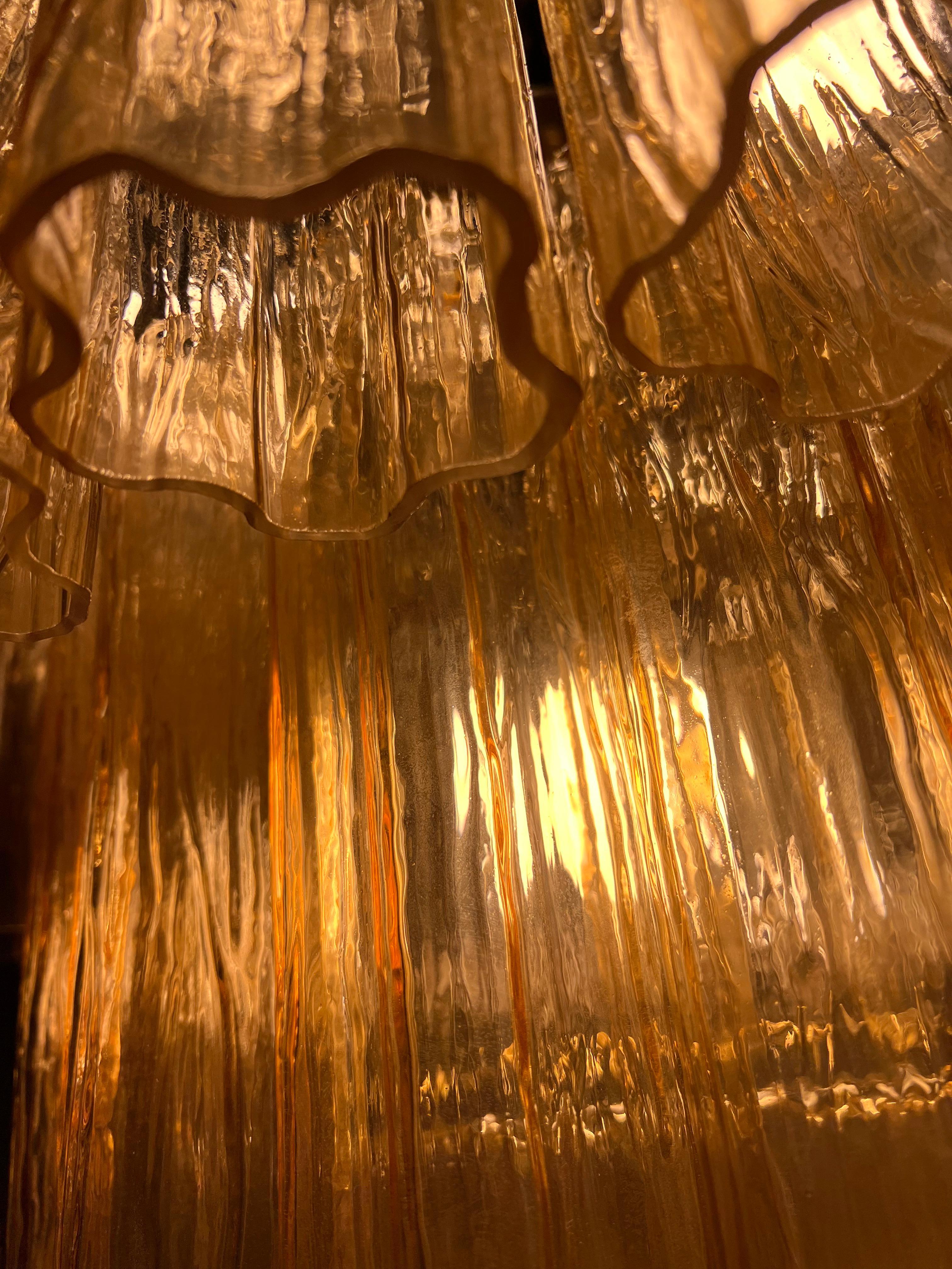 Charming Italian Amber Chandelier by Valentina Planta. Murano For Sale 5