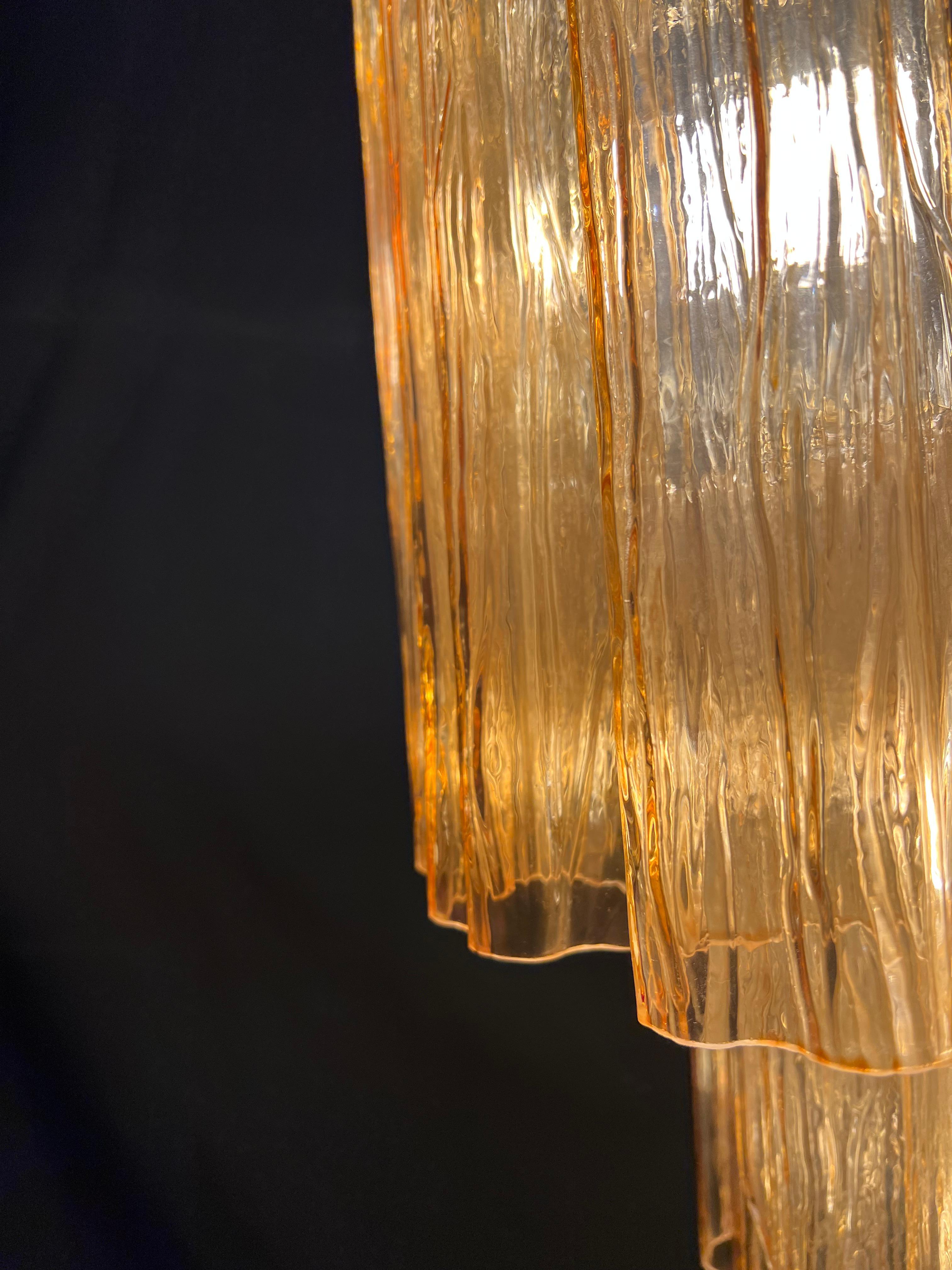 Charming Italian Amber Chandelier by Valentina Planta. Murano For Sale 8