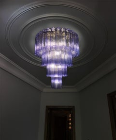 Charming Italian Amethyst Chandelier by Valentina Planta, Murano