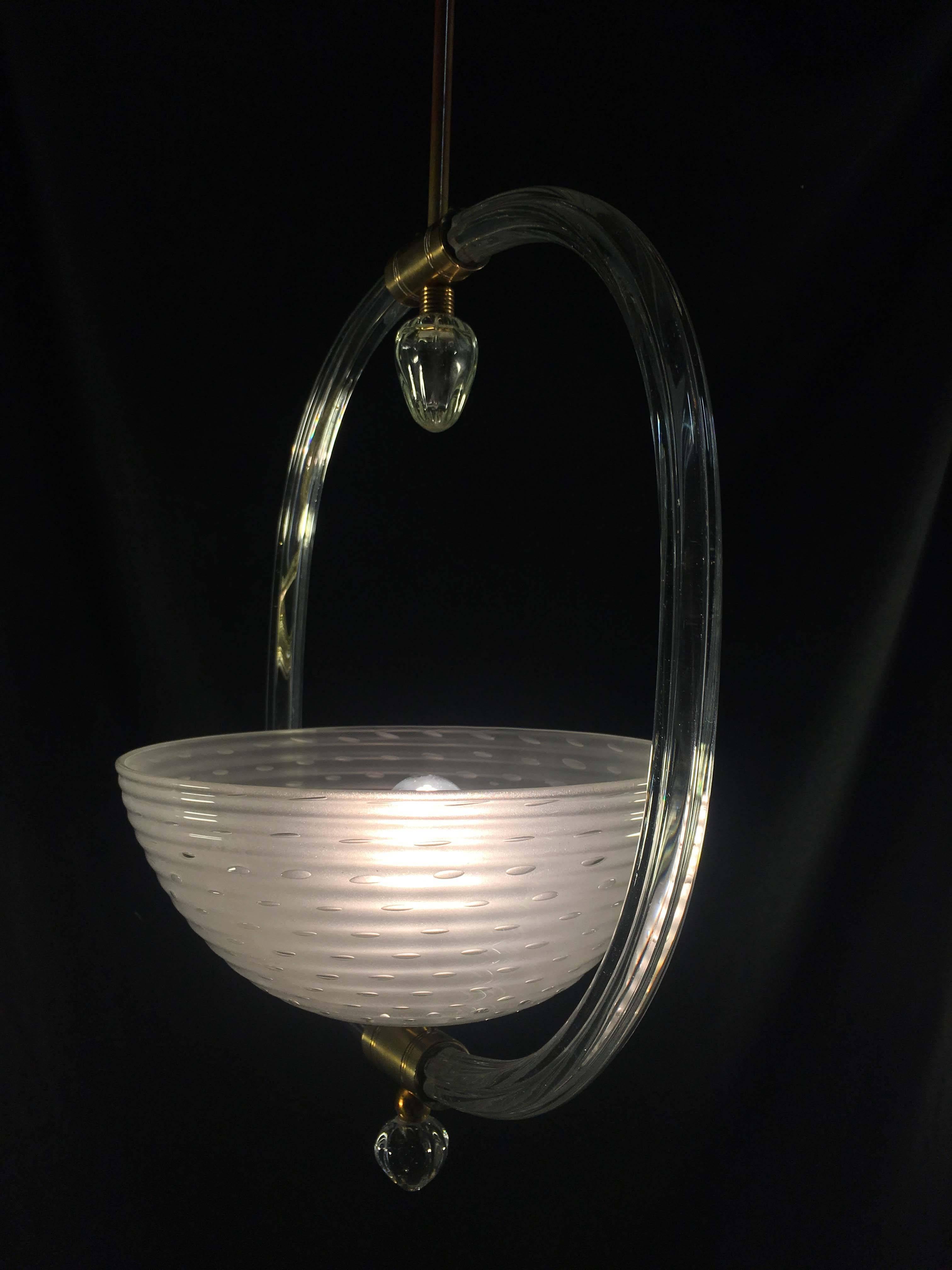 Charming Italian Chandelier by Barovier & Toso, Murano, 1940 For Sale 7