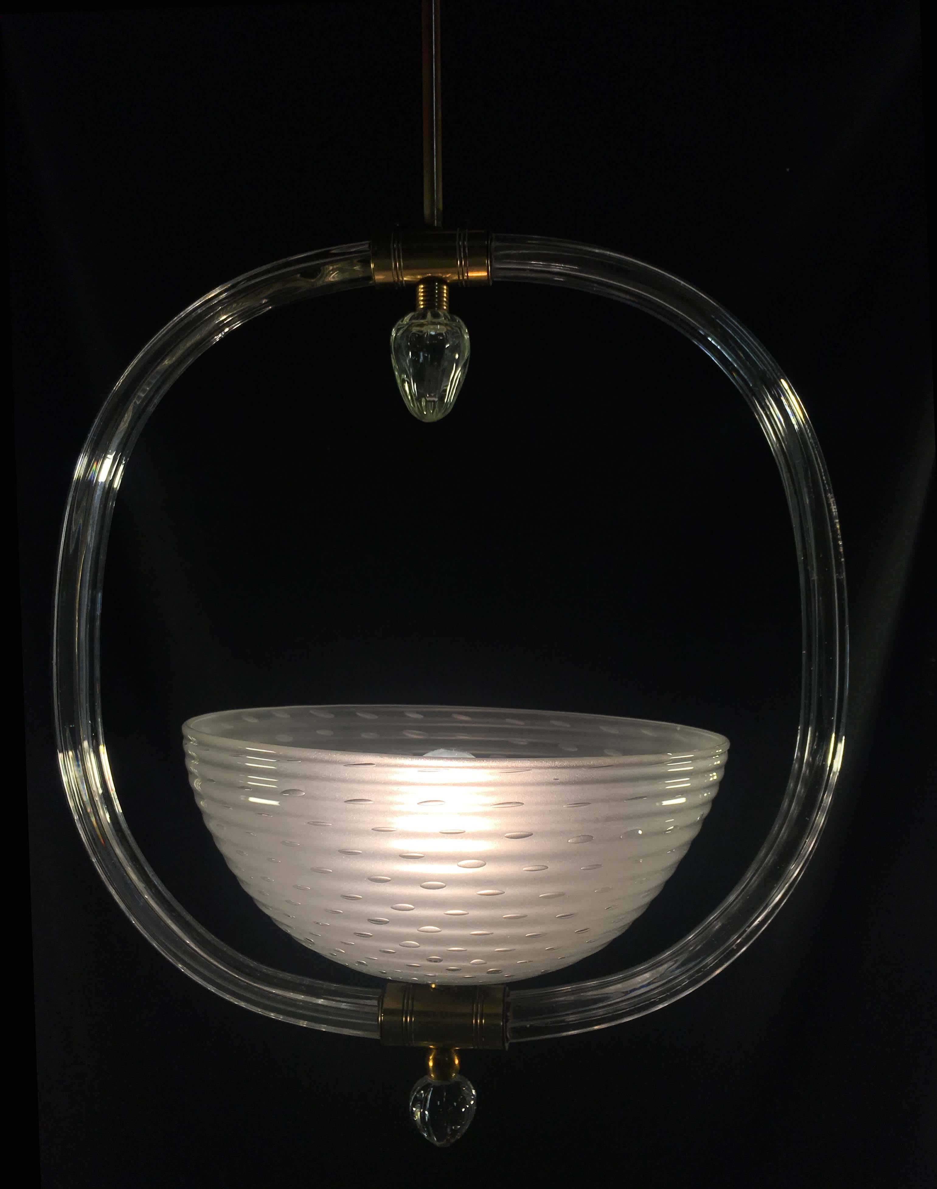 Charming Italian Chandelier by Barovier & Toso, Murano, 1940 For Sale 8