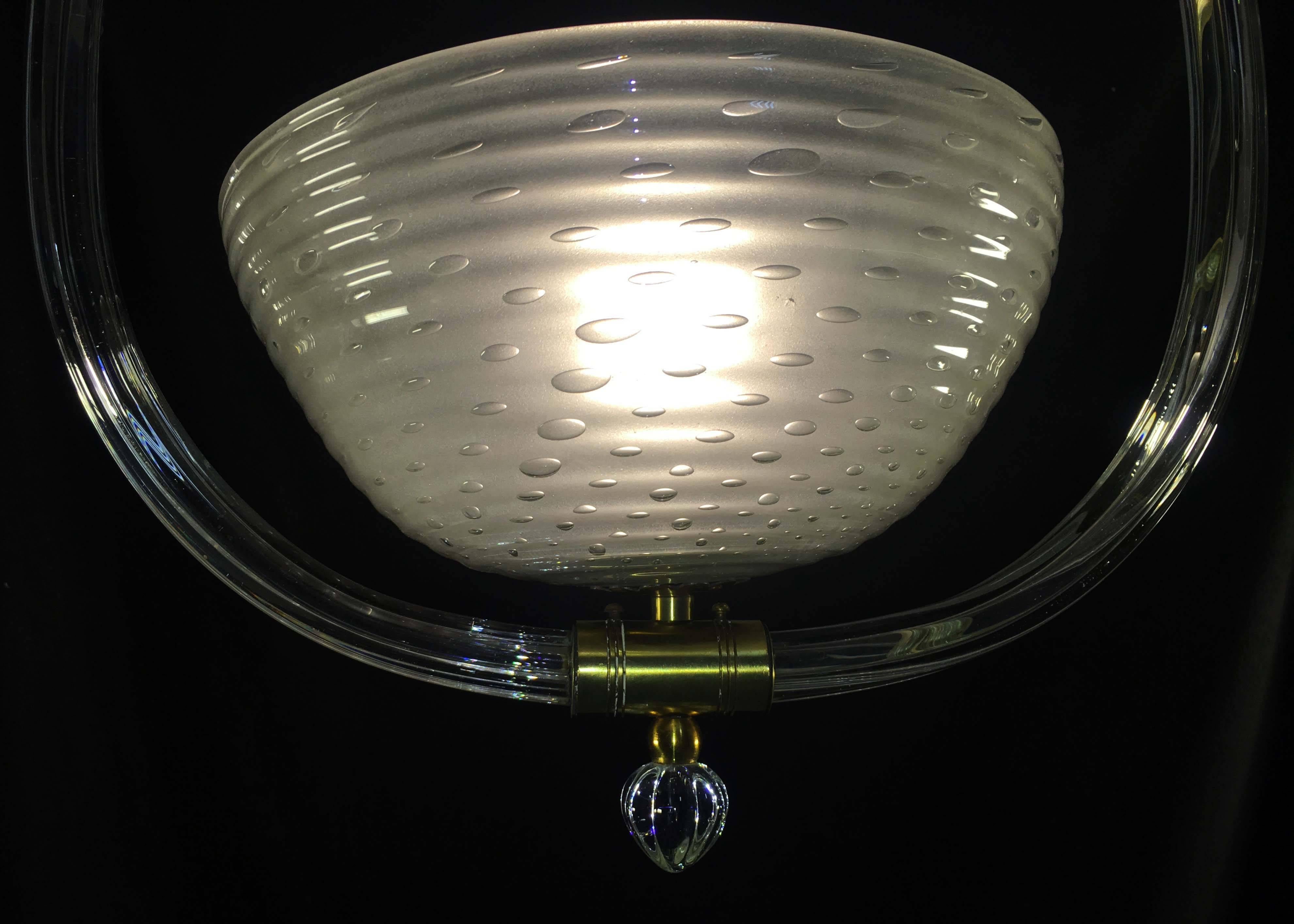 XX secolo Incantevole lampadario italiano di Barovier & Toso, Murano, 1940 in vendita