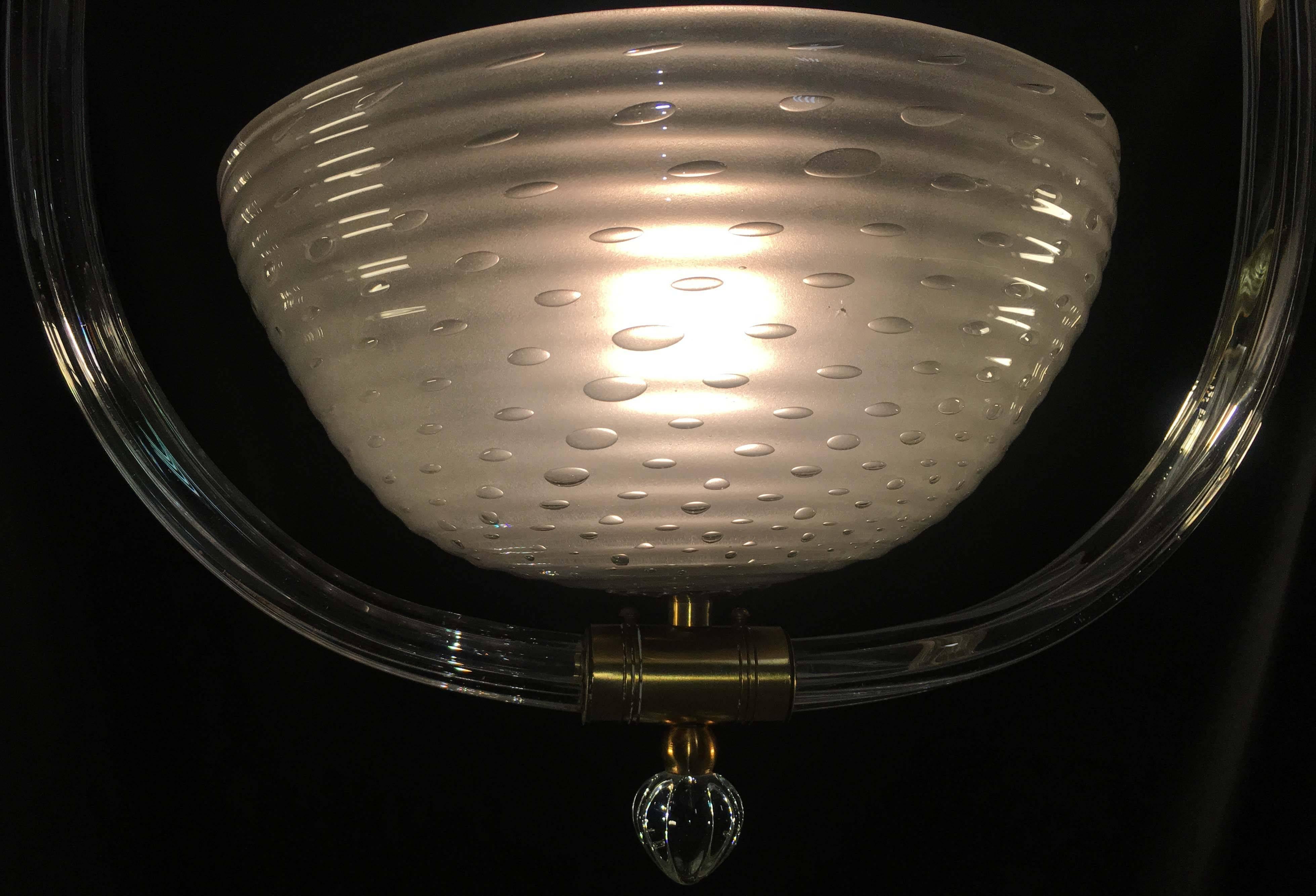 Incantevole lampadario italiano di Barovier & Toso, Murano, 1940 In condizioni ottime in vendita a Budapest, HU