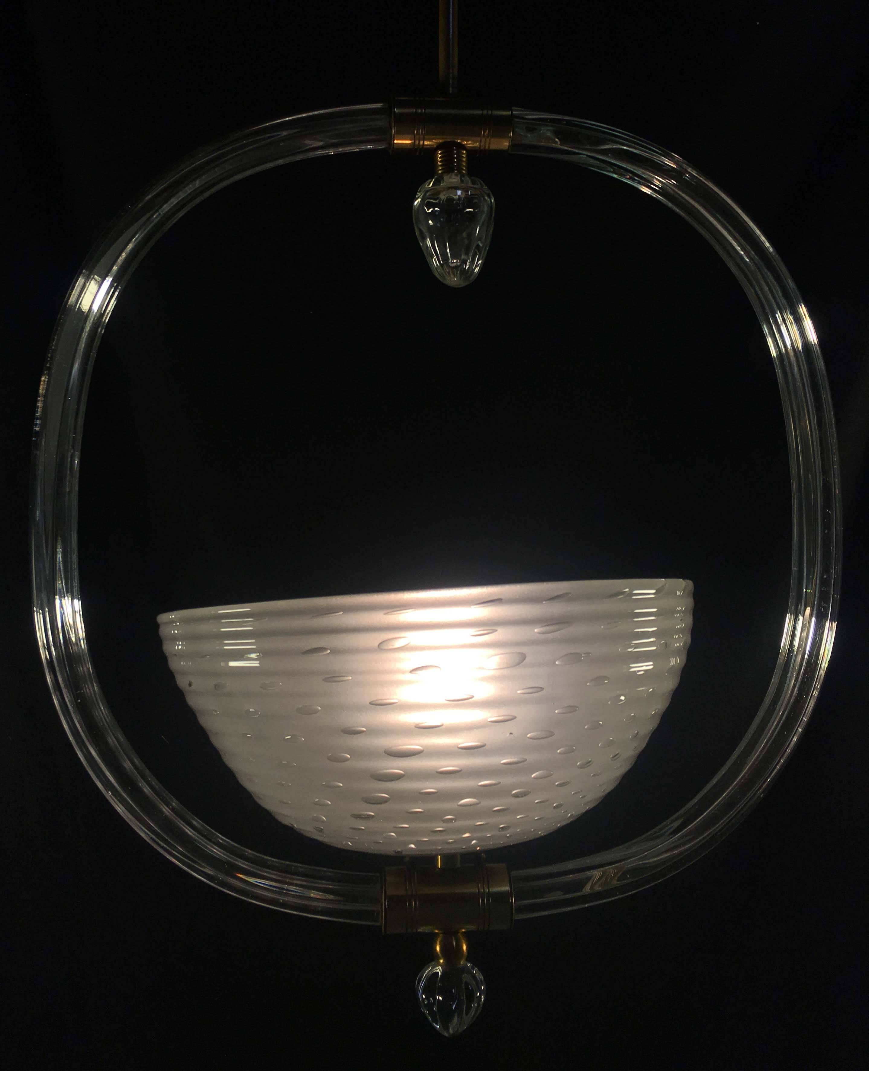 Charming Italian Chandelier by Barovier & Toso, Murano, 1940 For Sale 3