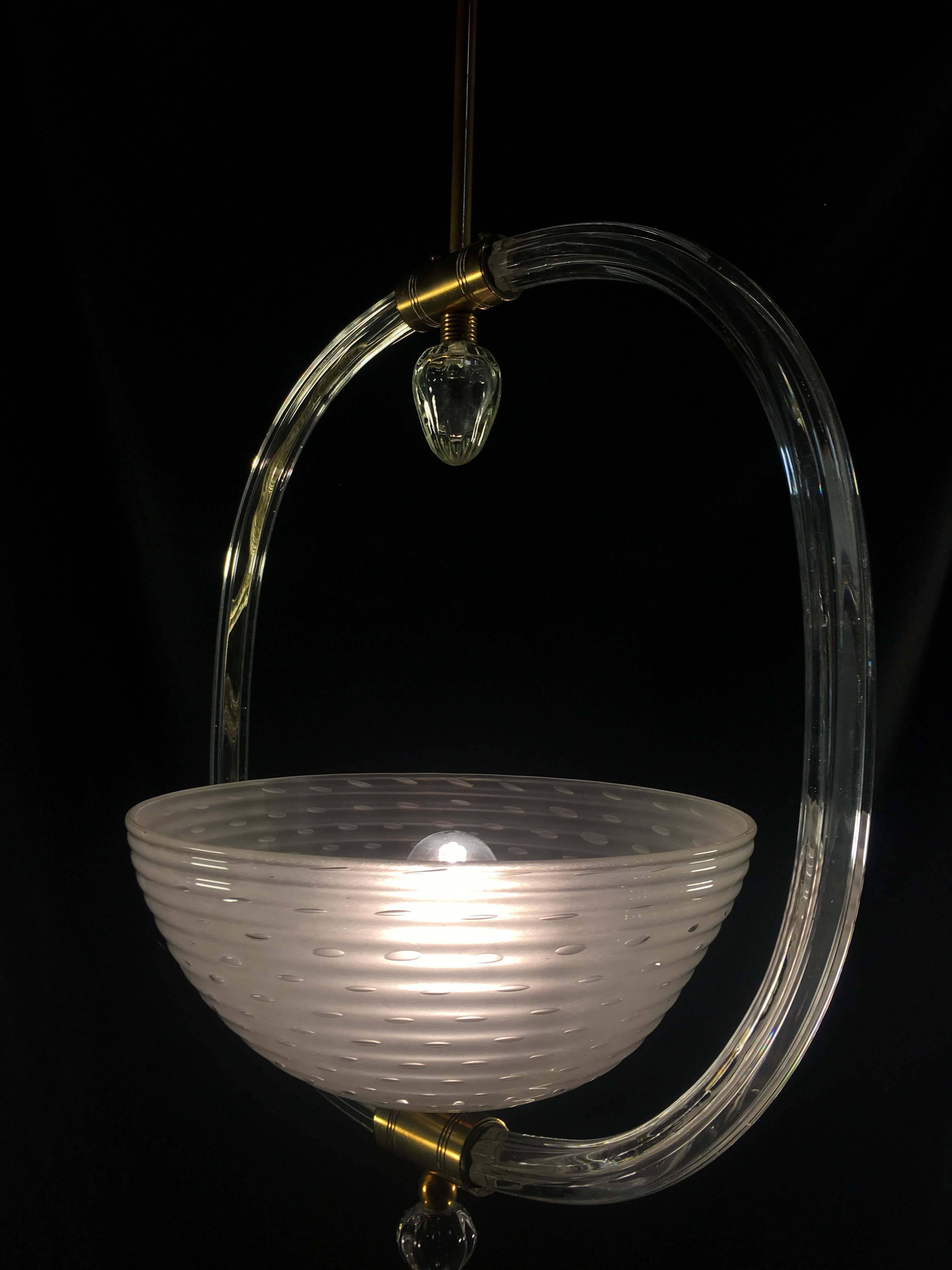Charming Italian Chandelier by Barovier & Toso, Murano, 1940 For Sale 4