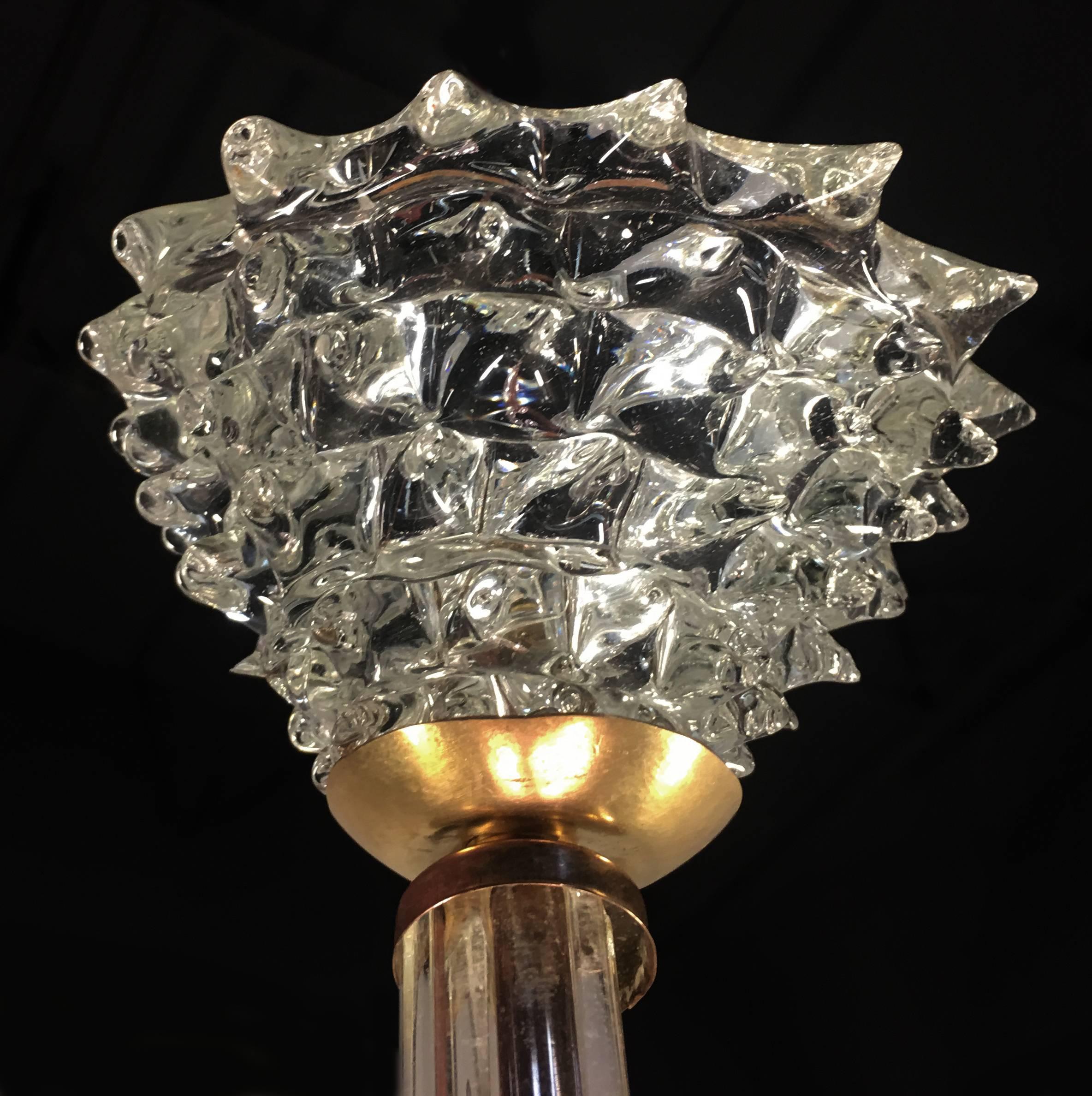 Charming Italian Chandelier by Ercole Barovier, Murano, 1940 For Sale 9