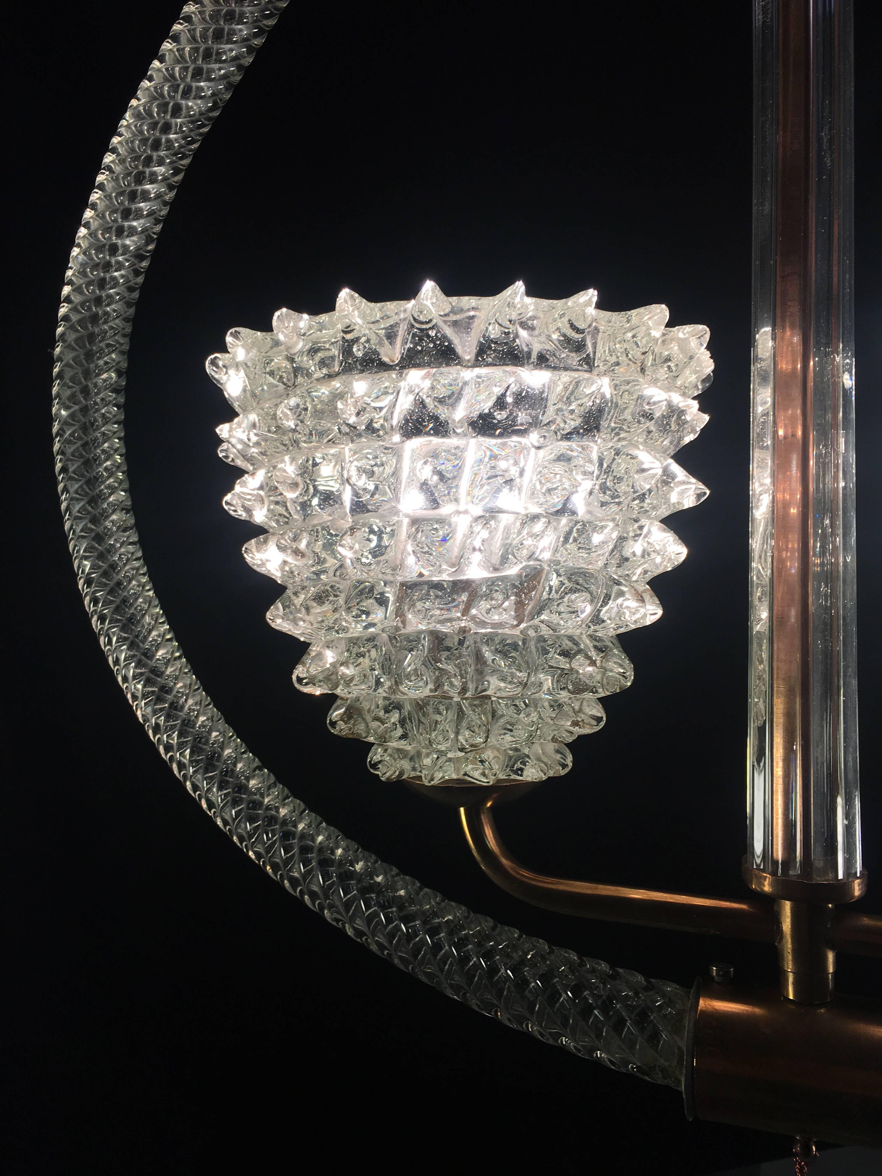Incantevole lampadario italiano di Ercole Barovier, Murano, 1940 in vendita 10