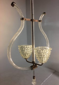 Charmant lustre italien par Ercole Barovier, Murano, 1940