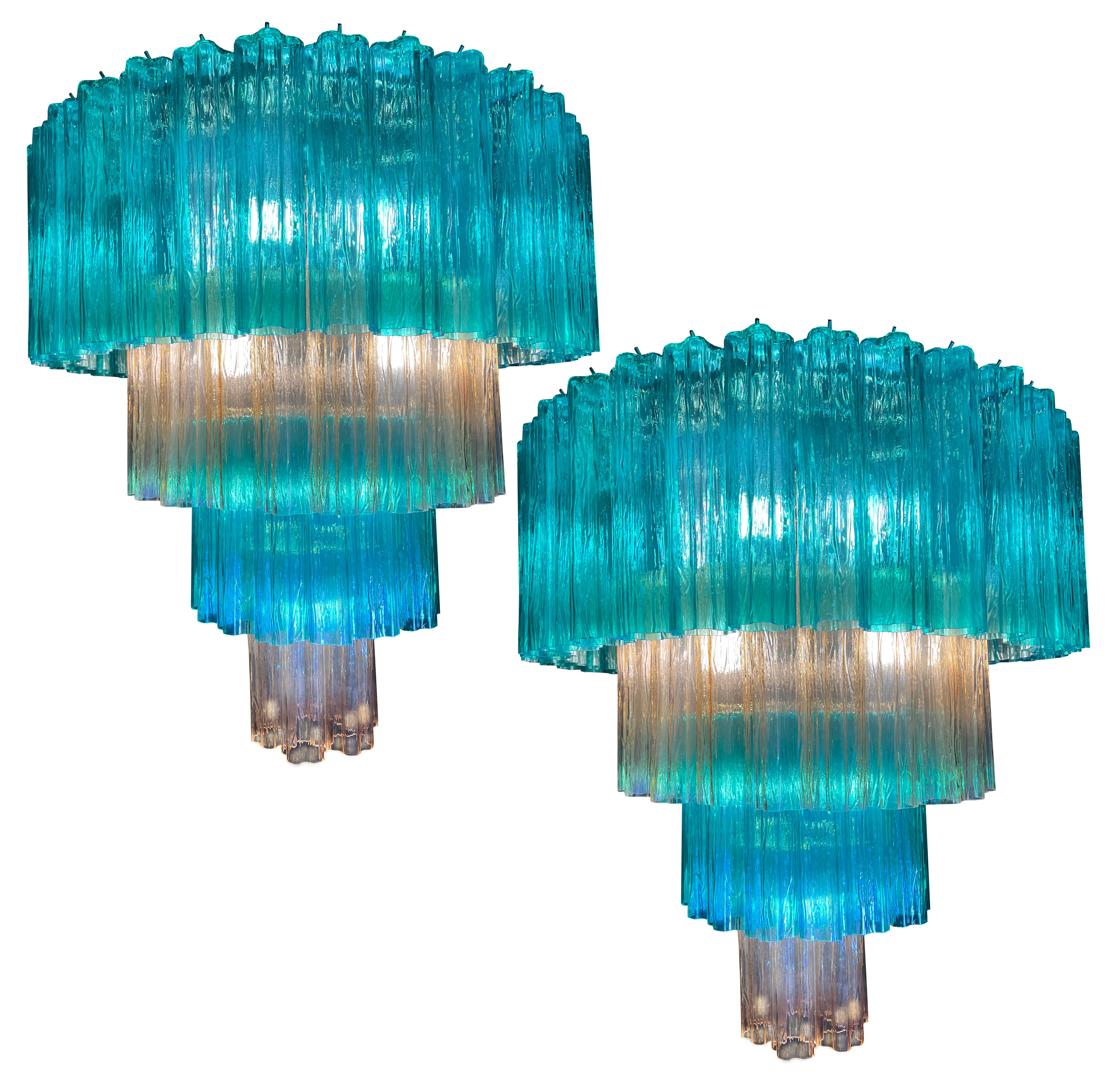 Charming  Italian Emerald and Gold Chandelier by Valentina Planta, Murano For Sale 8