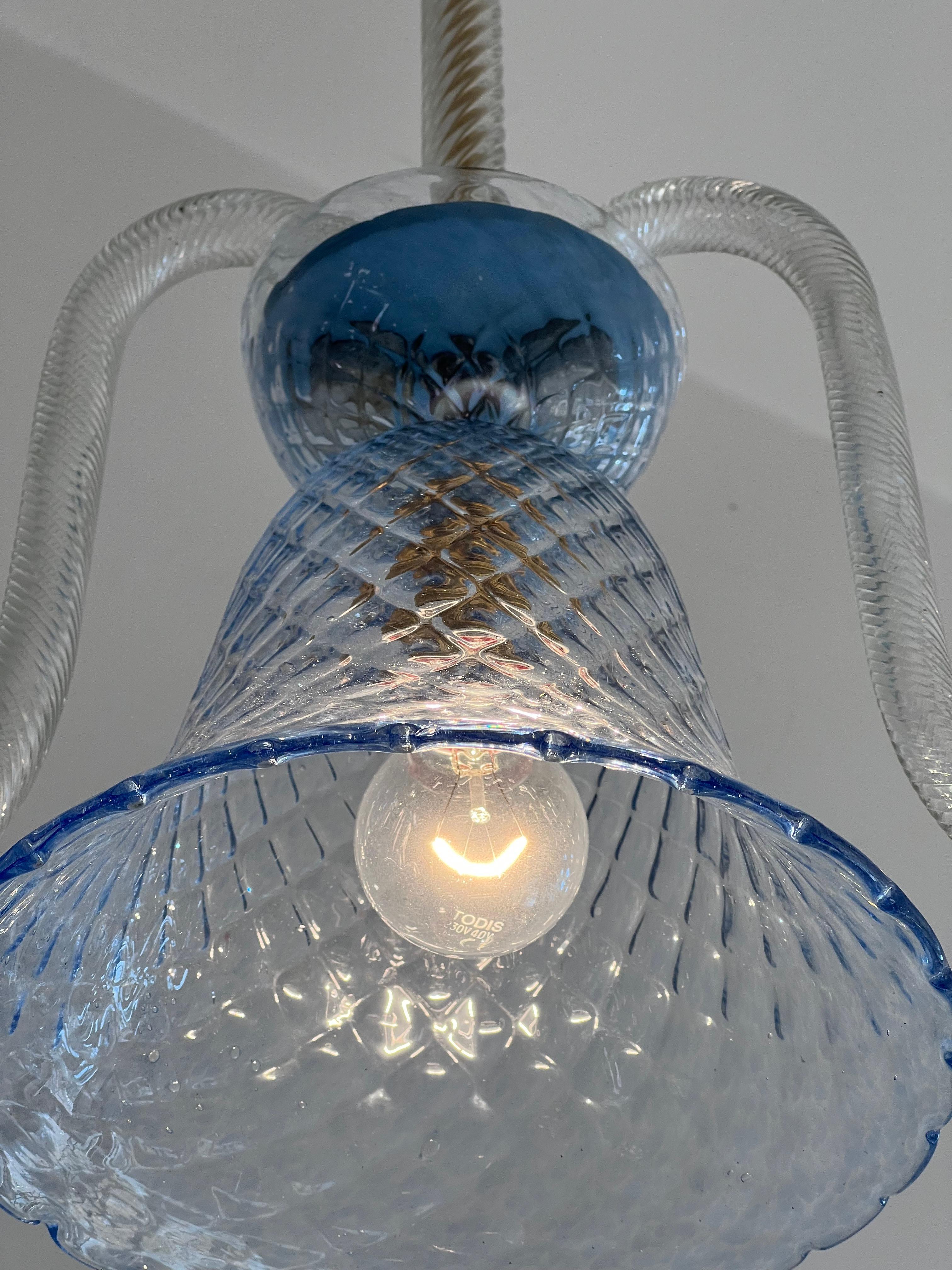 Charming Italian Lantern Chandelier, Murano, 1950s In Good Condition For Sale In Budapest, HU