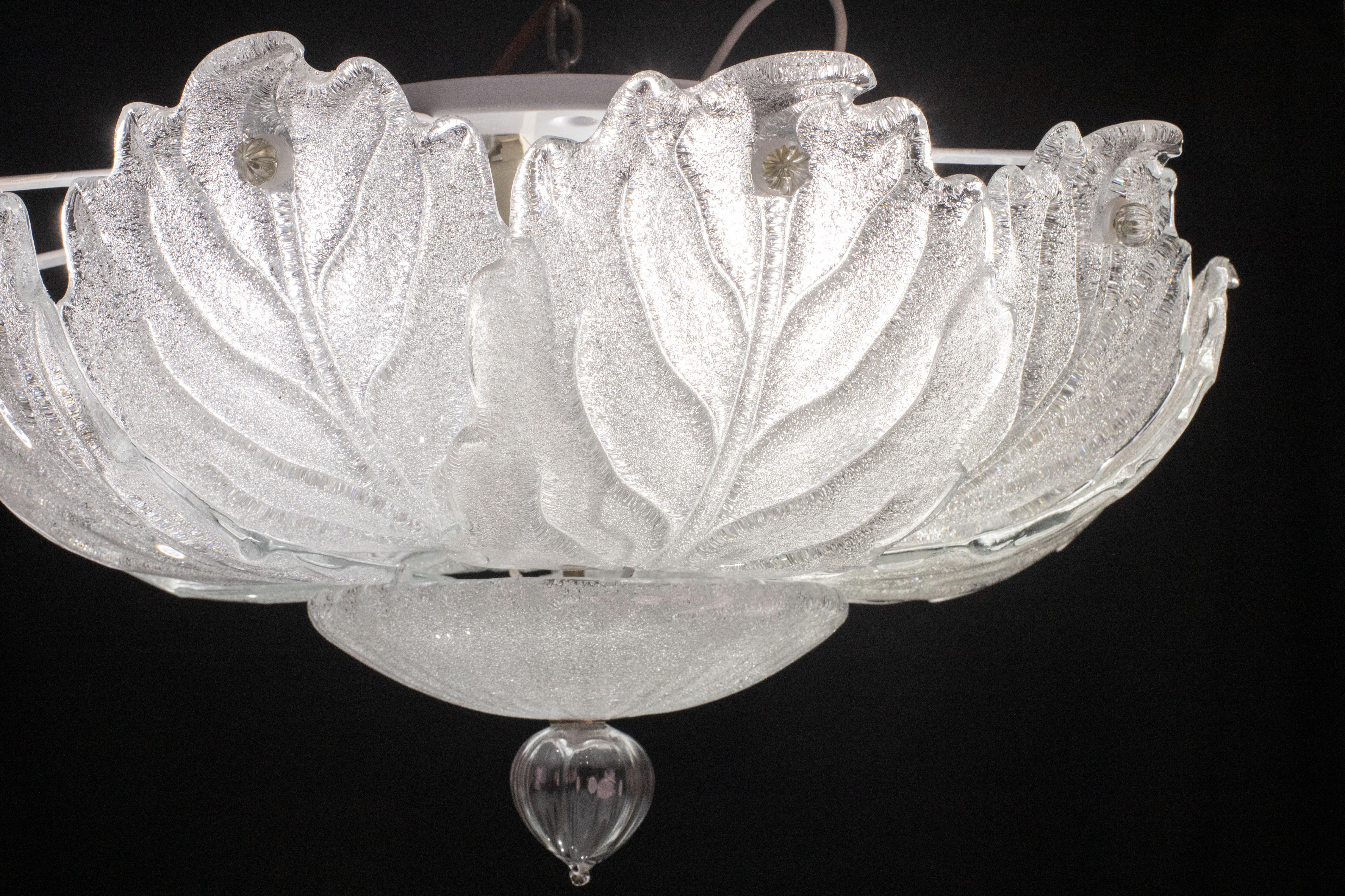 Late 20th Century Charming Italian Murano Glass Ceiling Light or Flush Mount, 1970s For Sale