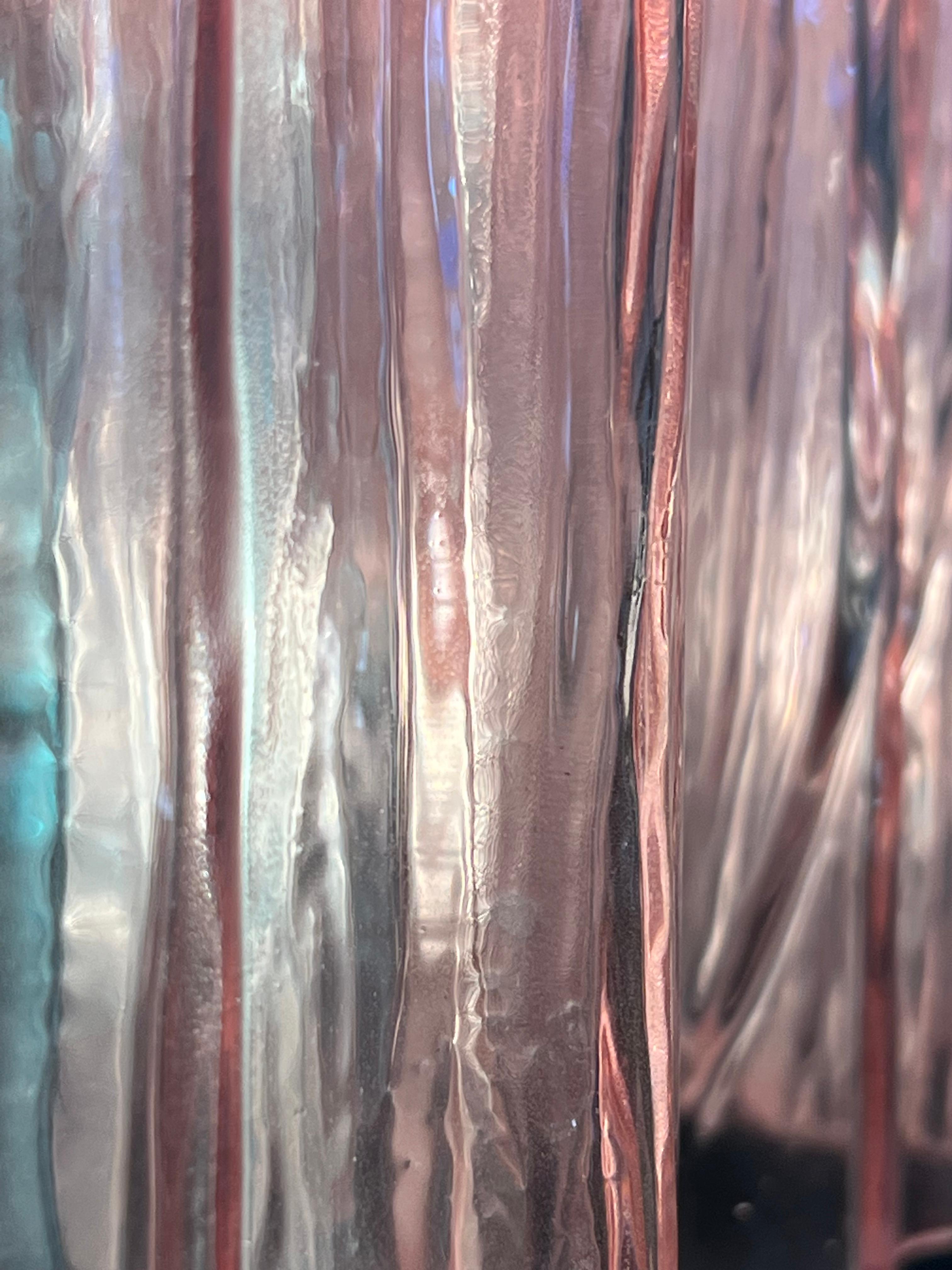 Charming  Italian Pink an Blue Chandelier by Valentina Planta, Murano im Angebot 7