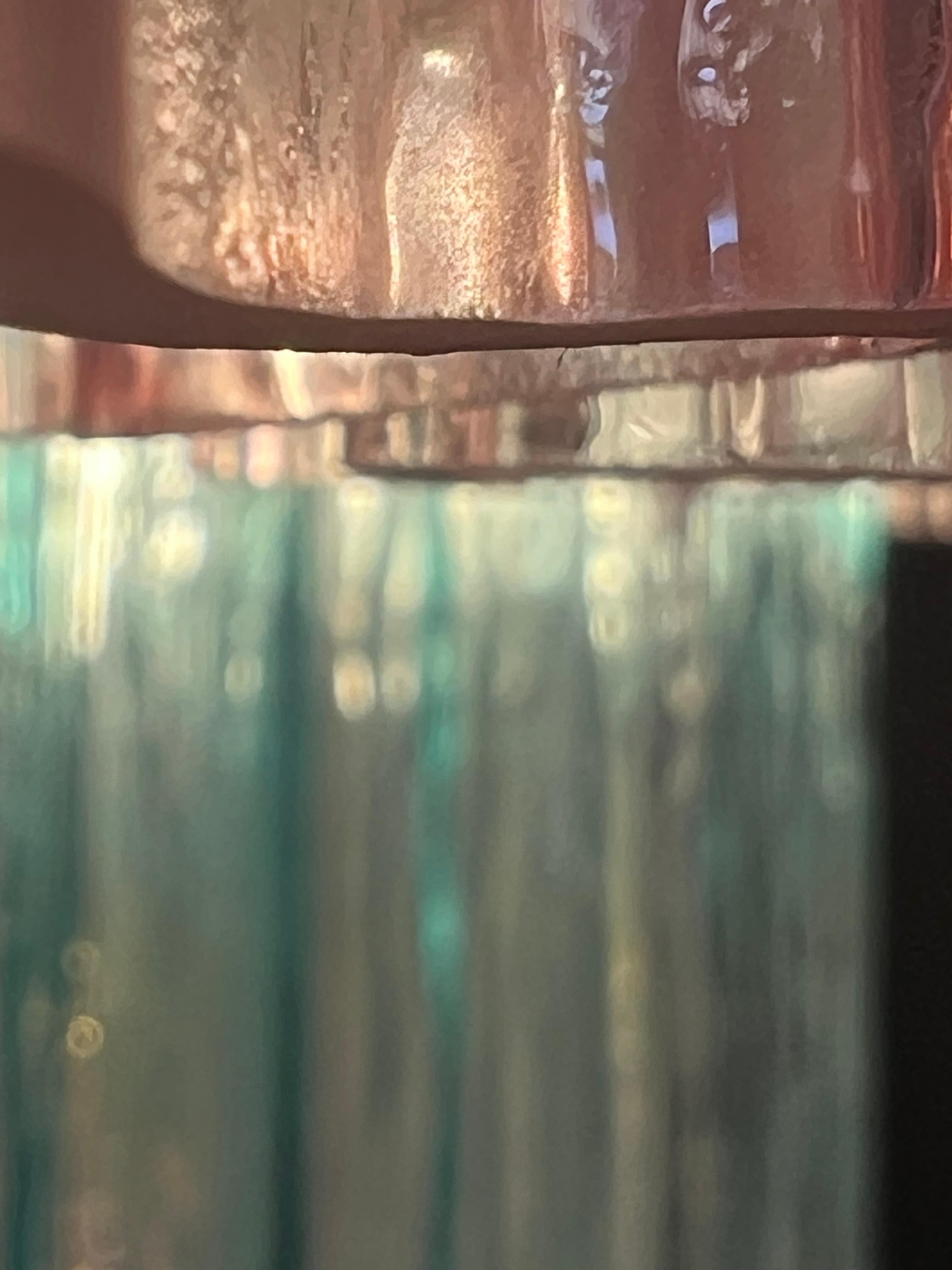 Charming  Italian Pink an Blue Chandelier by Valentina Planta, Murano im Angebot 8