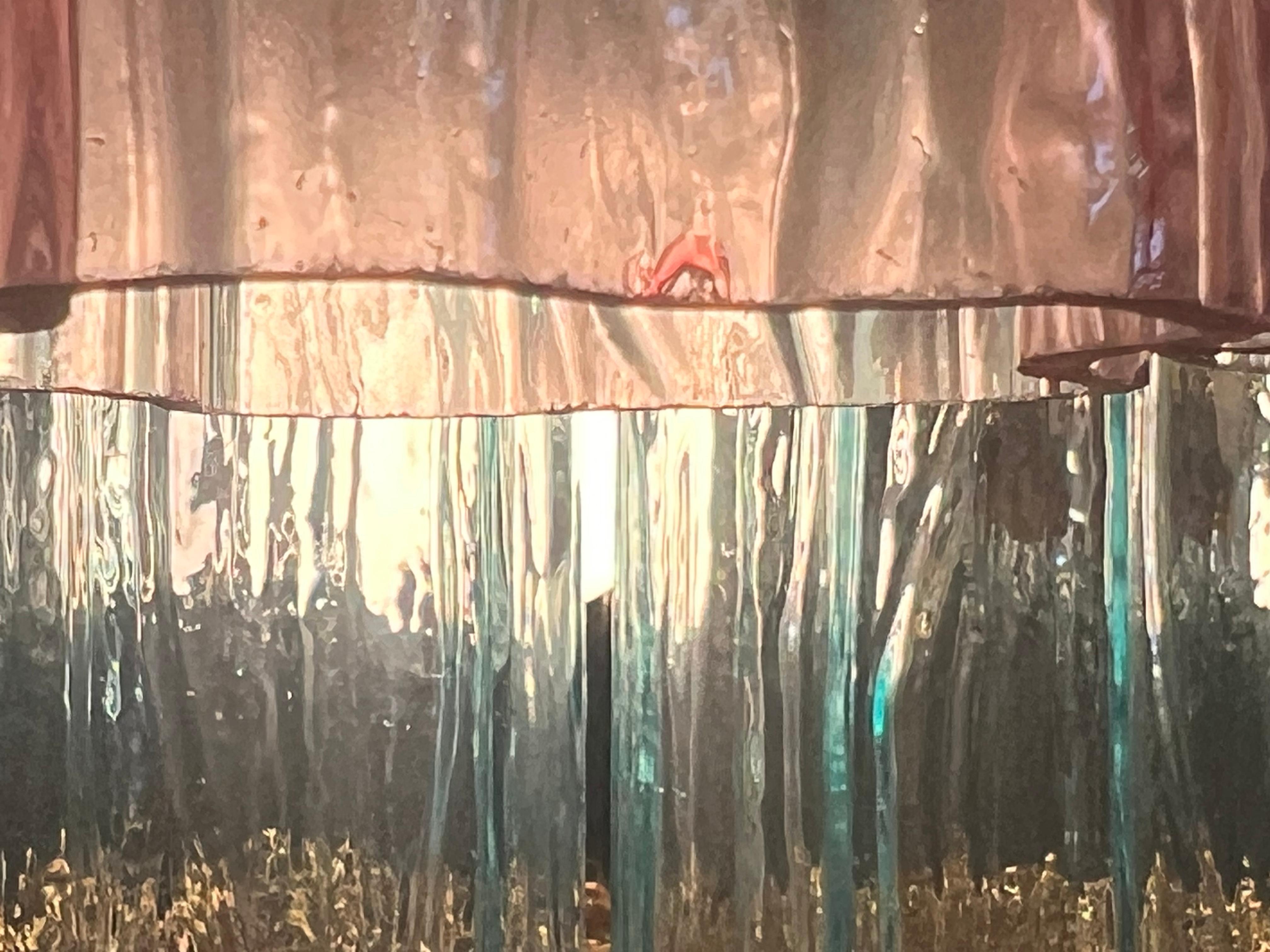 Charming  Italian Pink an Blue Chandelier by Valentina Planta, Murano im Angebot 9