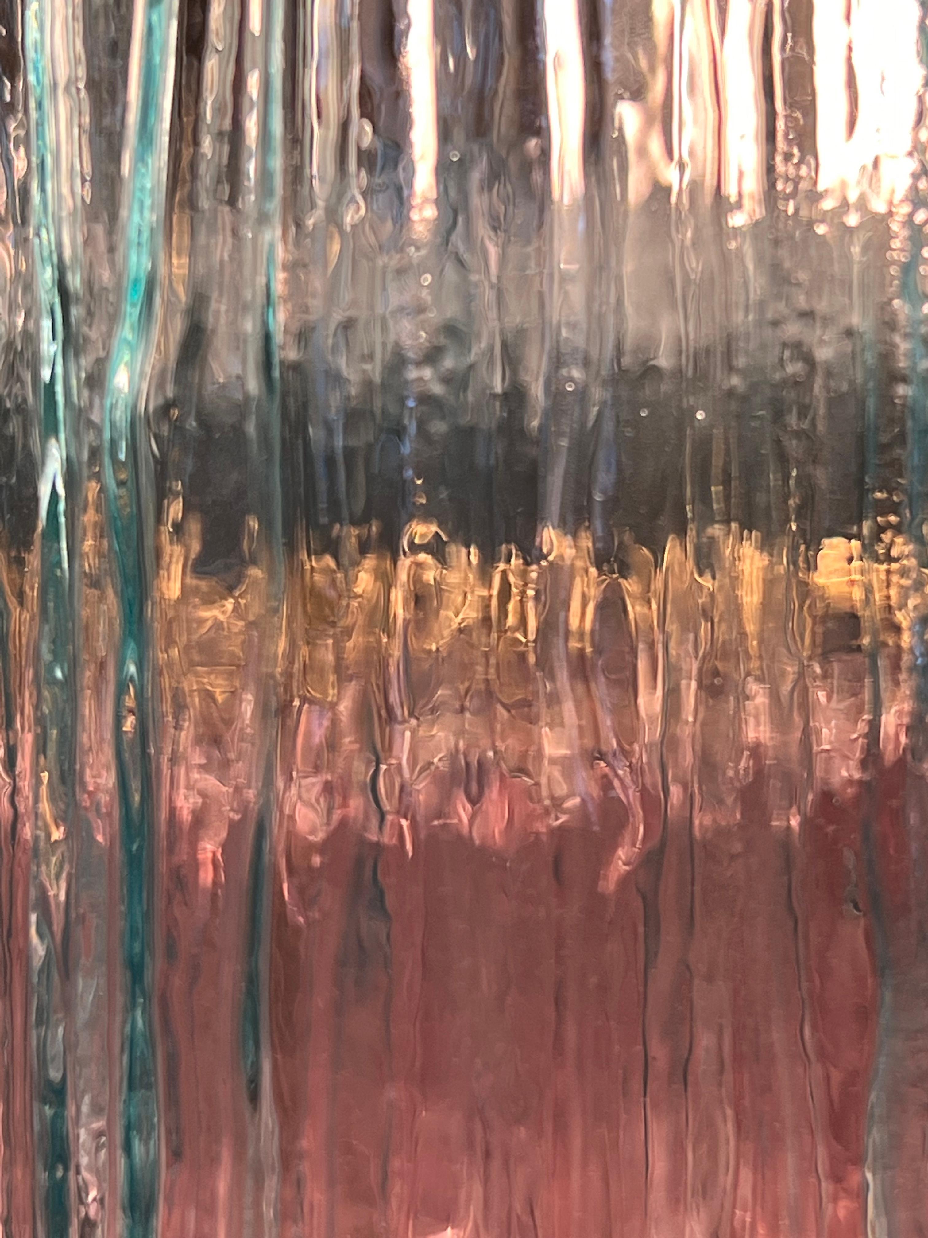 Charming  Italian Pink an Blue Chandelier by Valentina Planta, Murano im Angebot 10