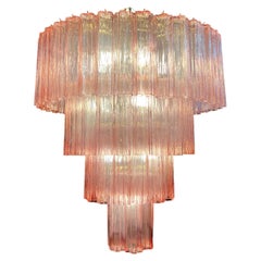 Charming Italian Pink Chandelier by Valentina Planta, Murano