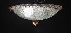 Charming Italian Pink Murano Glass Ceiling Fixture, Murano, 1960