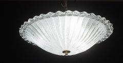 Charmante italienische Deckenleuchte aus trasparentem Muranoglas, Murano, 1960