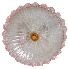 Charming Italian Pink Murano Glass Ceiling Fixture, Murano, 1960