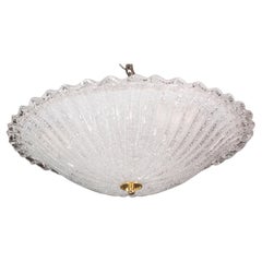 Charming Italian Trasparent Murano Glass Ceiling Fixture, Murano, 1960