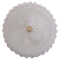 Charming Italian Trasparent Murano Glass Ceiling Fixture, Murano, 1970
