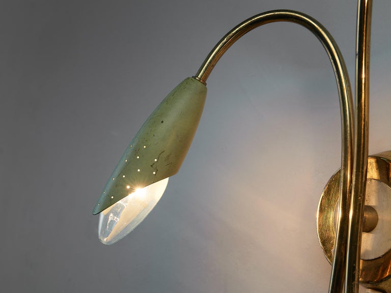 Charming Italian Wall Light in Brass For Sale 2