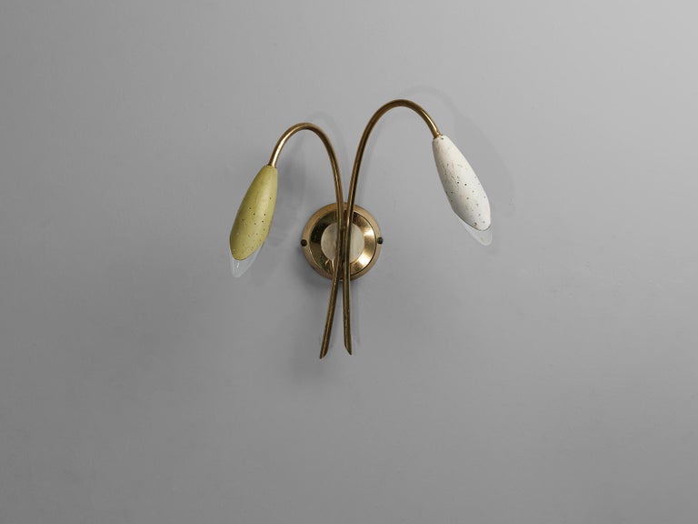 Charming Italian Wall Light in Brass For Sale 3