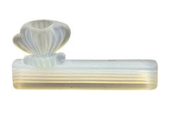 Charming knife rests, opalescent opaline, Sabino art deco glass, 1920s, France