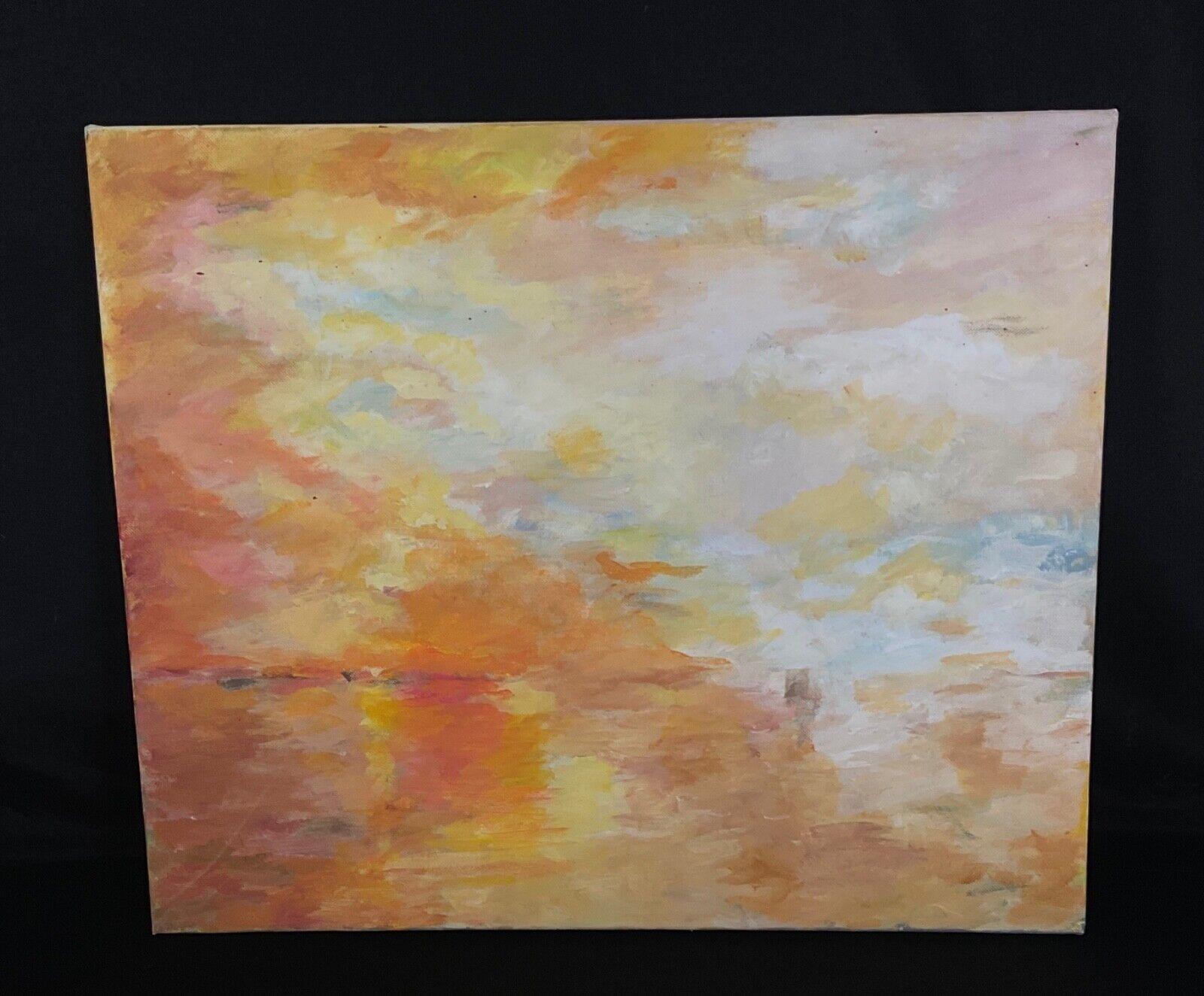 Paesaggio di charme dipinto in acrilico da J. Boving - Campagna di Mâconnais - 2Y560 in vendita 1