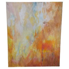 Encantador paisaje Pintura acrílica de J. Boving - Campiña de Mâconnais - 2Y560