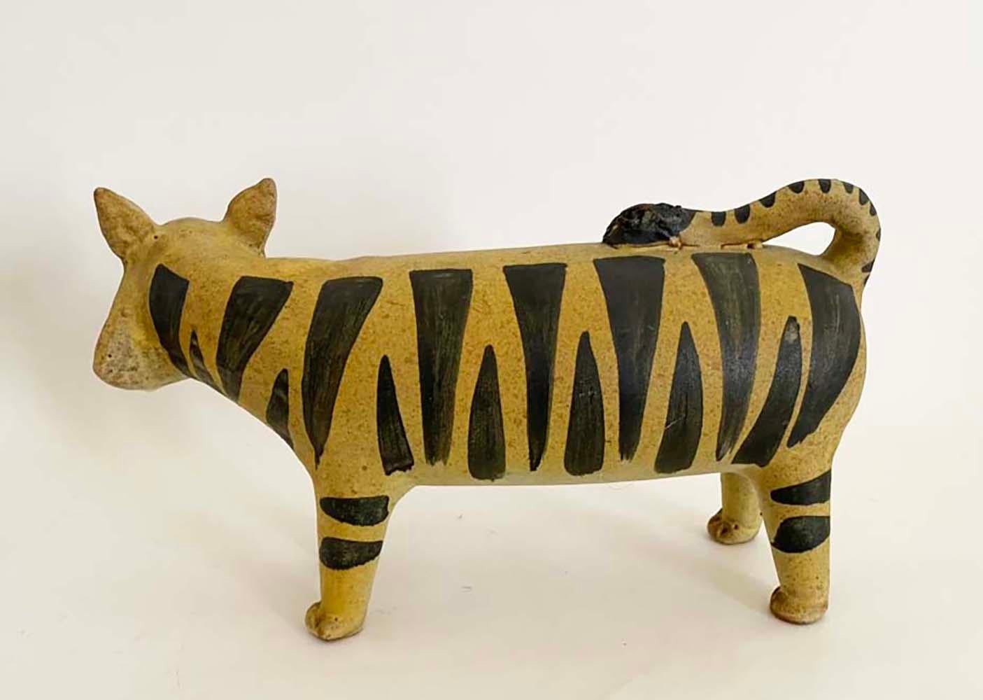 Encantador gato grande de cerámica del Taller Alfaraz / Studio Madrid, España en venta 5