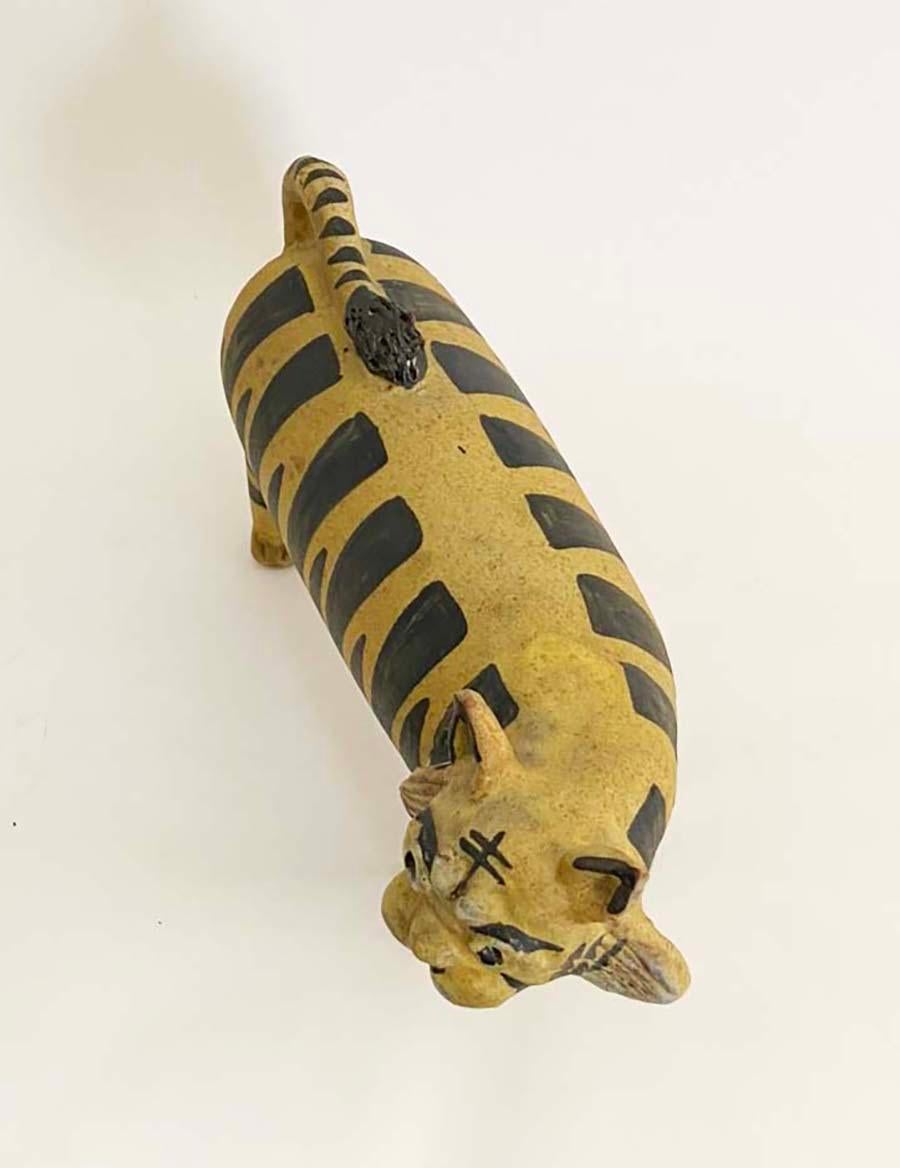 Encantador gato grande de cerámica del Taller Alfaraz / Studio Madrid, España en venta 1