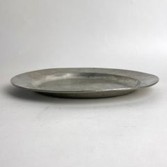 Charming Late Gustavian Swedish Pewter Platter, 1809 Småland, Sweden