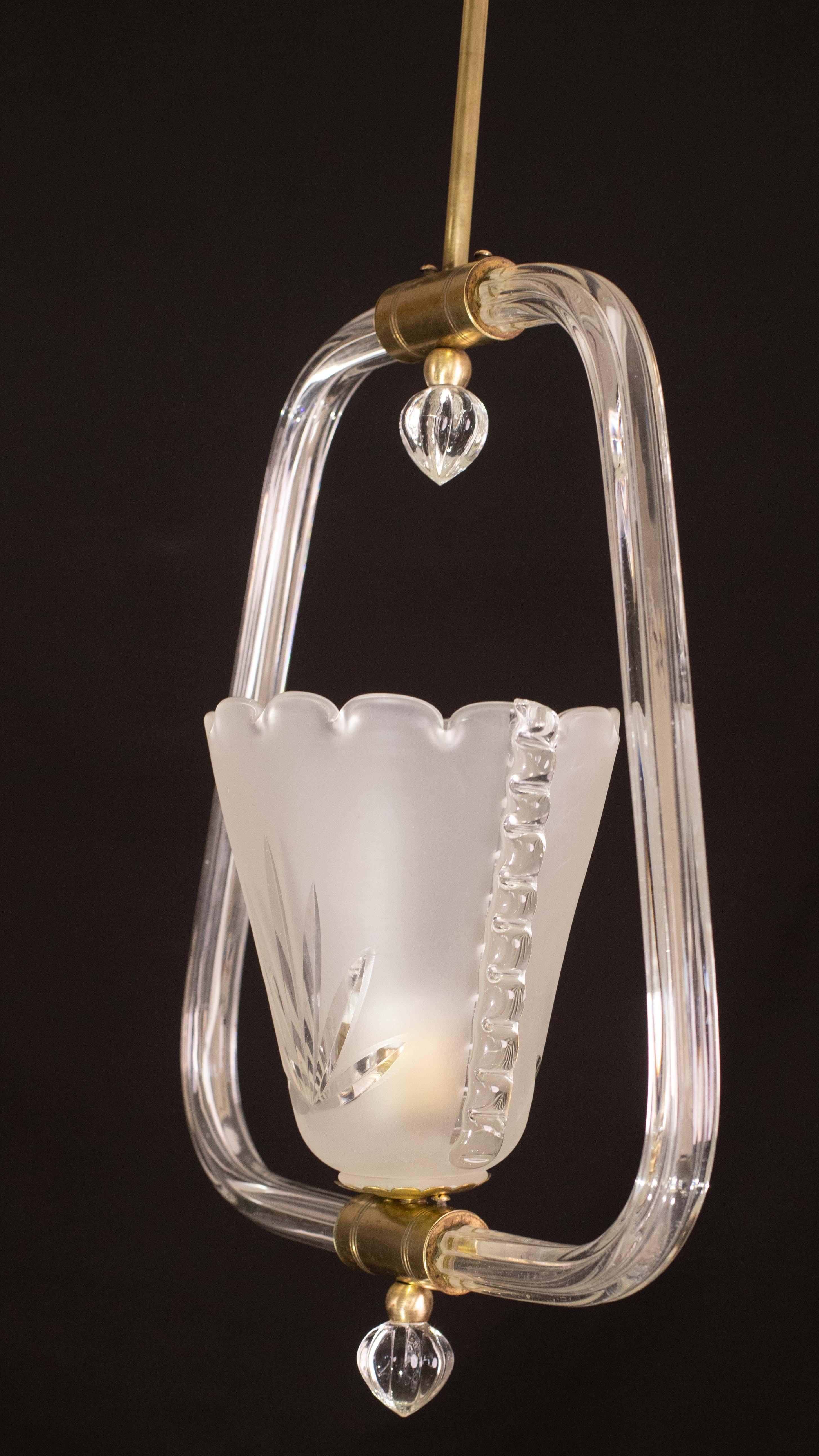 Charming Liberty Barovier and Toso Chandelier, 1940s For Sale 4