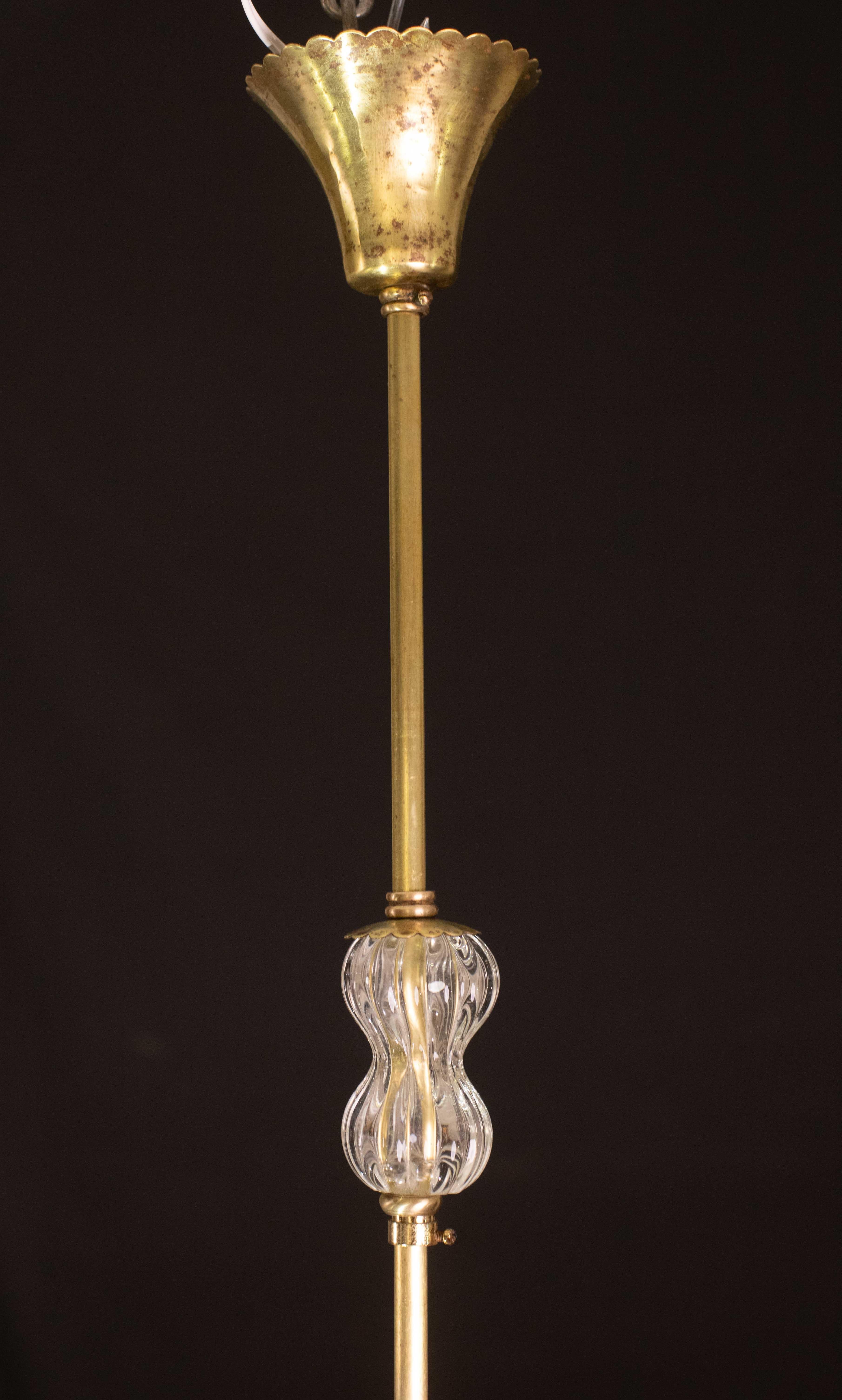 Charming Liberty Barovier and Toso Chandelier, 1940s For Sale 2