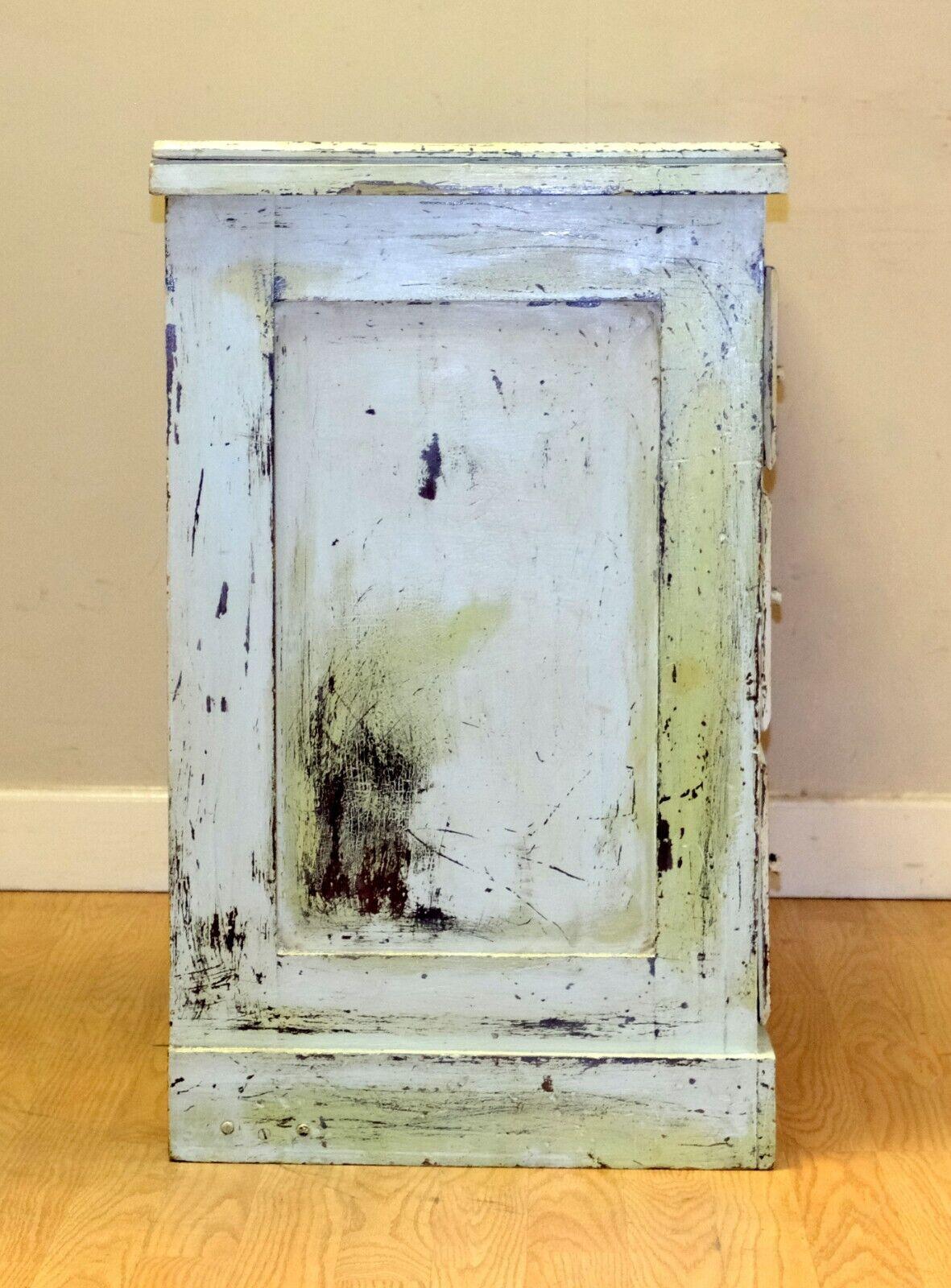Charming Lime Green Rustic Antique Victorian Pine Chest of Drawers For Sale 3