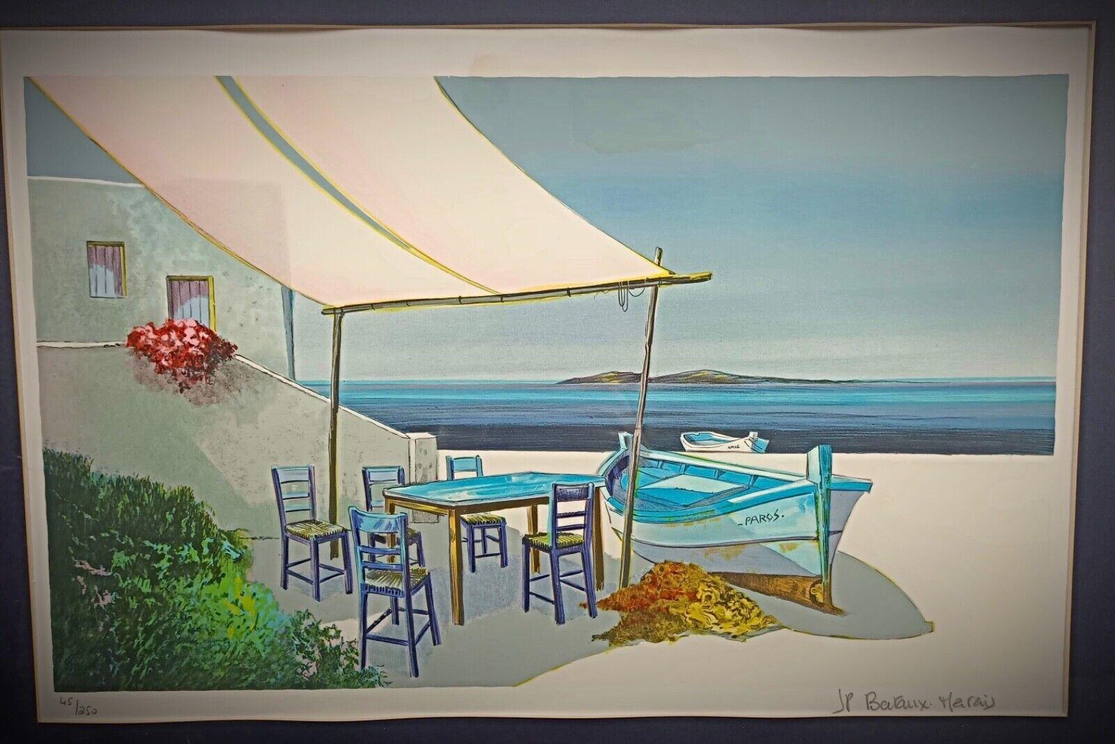 French Charming Lithograph by Jean Pierre Bertaux 