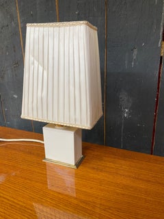 charmante petite lampe art deco en céramique, bronze, numérotée, circa 1930/1950