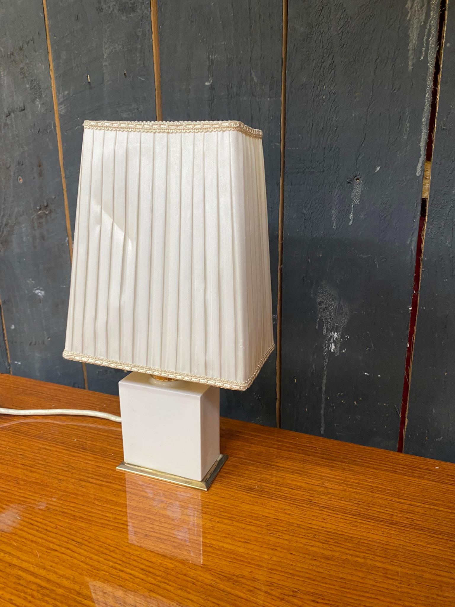 charming little art deco ceramic lamp, bronze, numbered, circa 1930/1950 For Sale 1