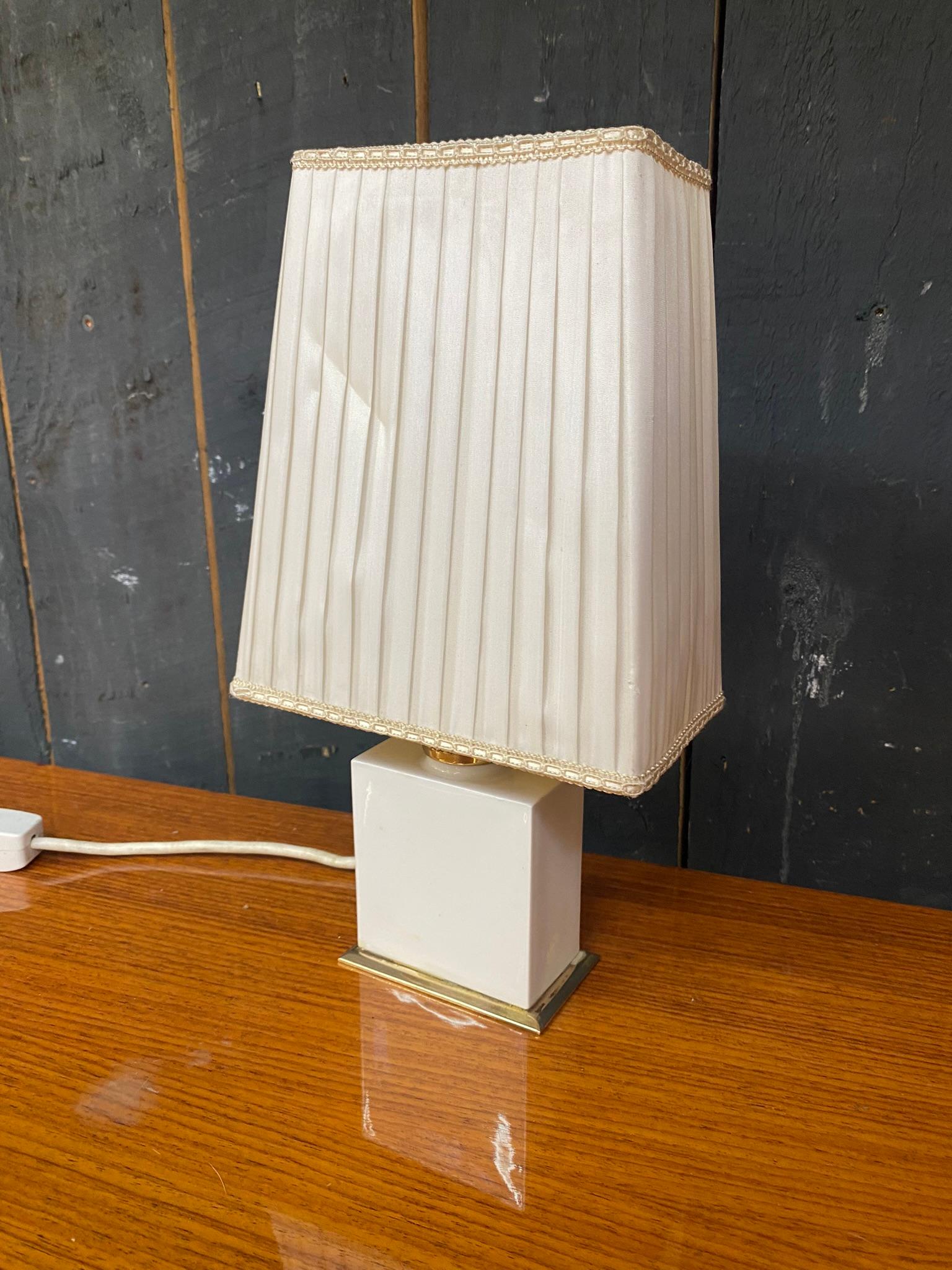charming little art deco ceramic lamp, bronze, numbered, circa 1930/1950 For Sale 3