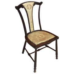 Encantadora Sillita Inglesa circa 1900 Preciosa Tela Original a Red