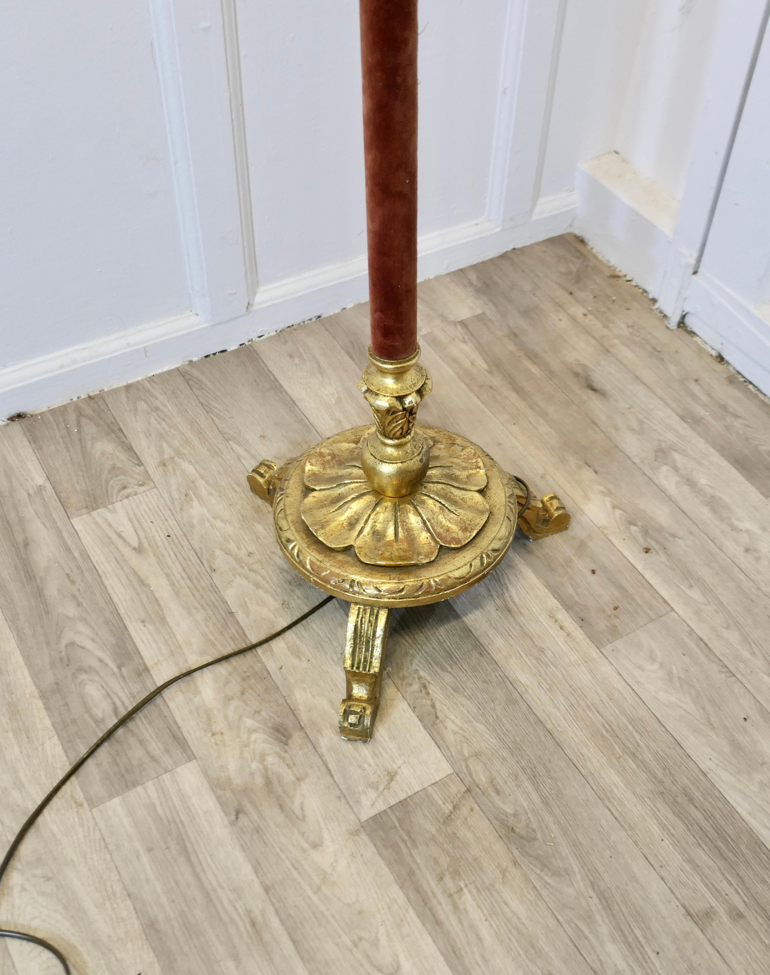 Charming Little French Boudoir Floor Lamp In Good Condition For Sale In Godshill, Isle of Wight