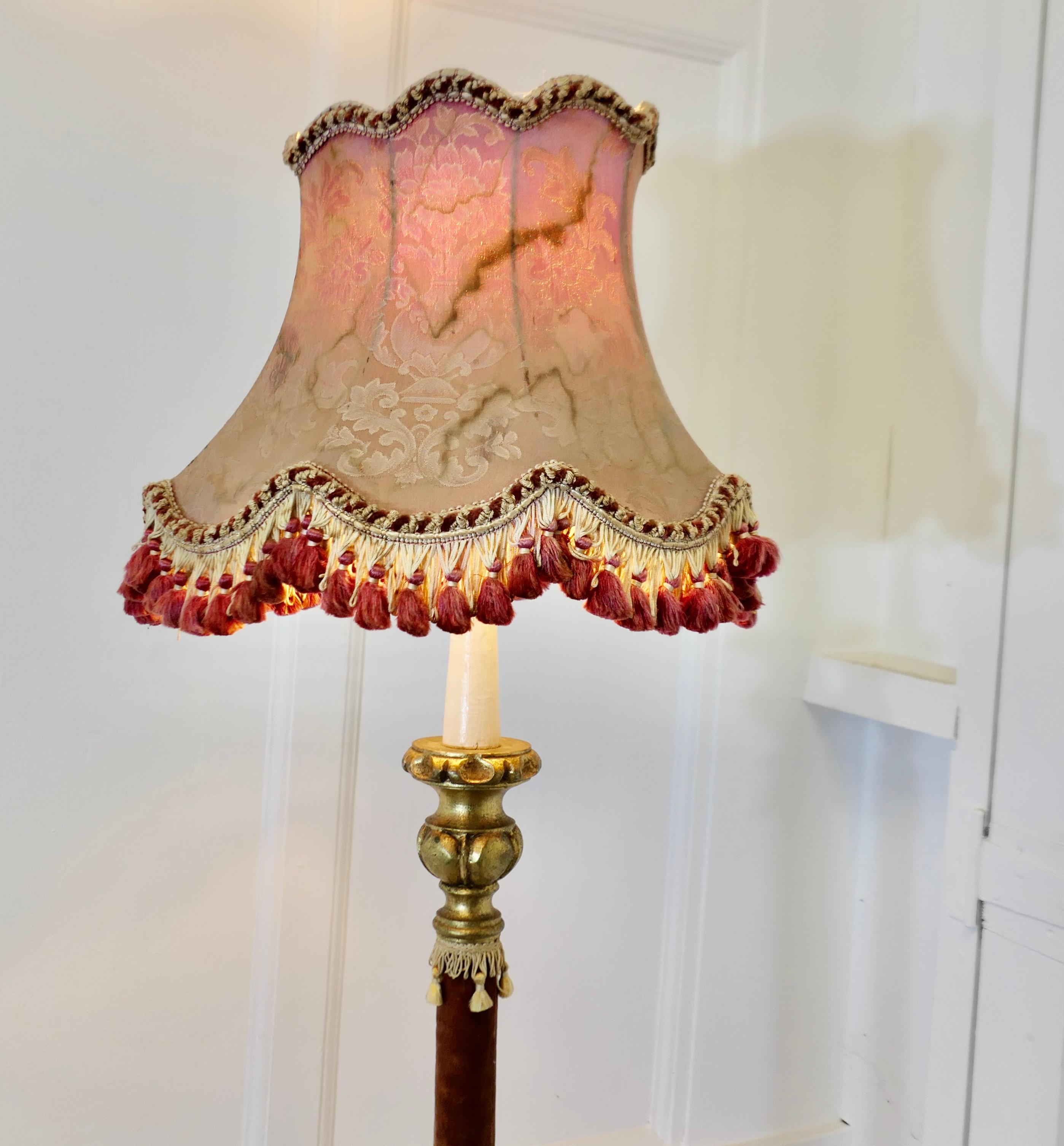 Early 20th Century Charming Little French Boudoir Floor Lamp For Sale