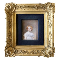 Charming Little Girl 1821 English Portrait Miniature