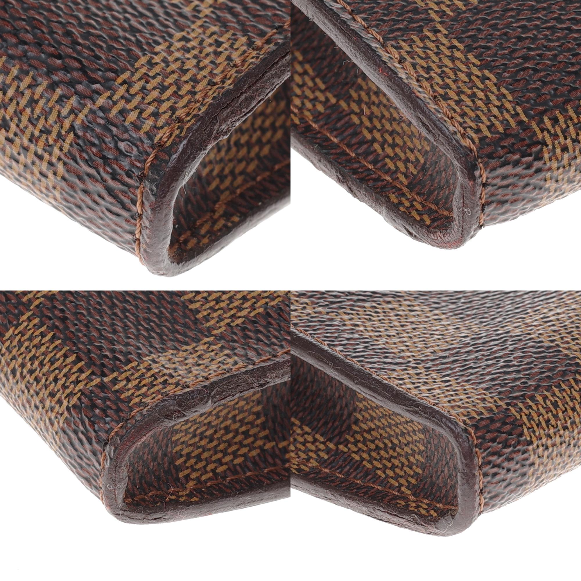 Charming Louis Vuitton Make-Up bag in brown coated canvas 5